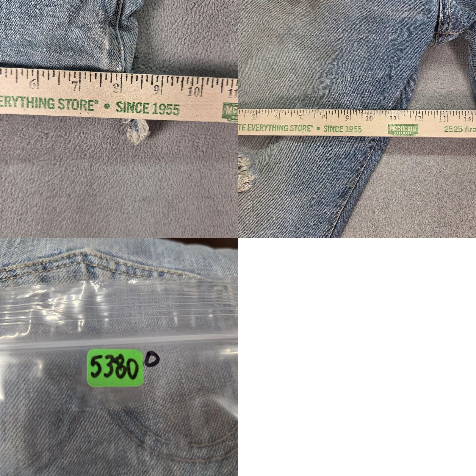 Levi's Vintage Levi's 501 Jeans Mens Light Wash Distressed Button 36x30 Denim Blue Straight Classic 90s Mens Size US 36 / EU 52 - 9 Thumbnail