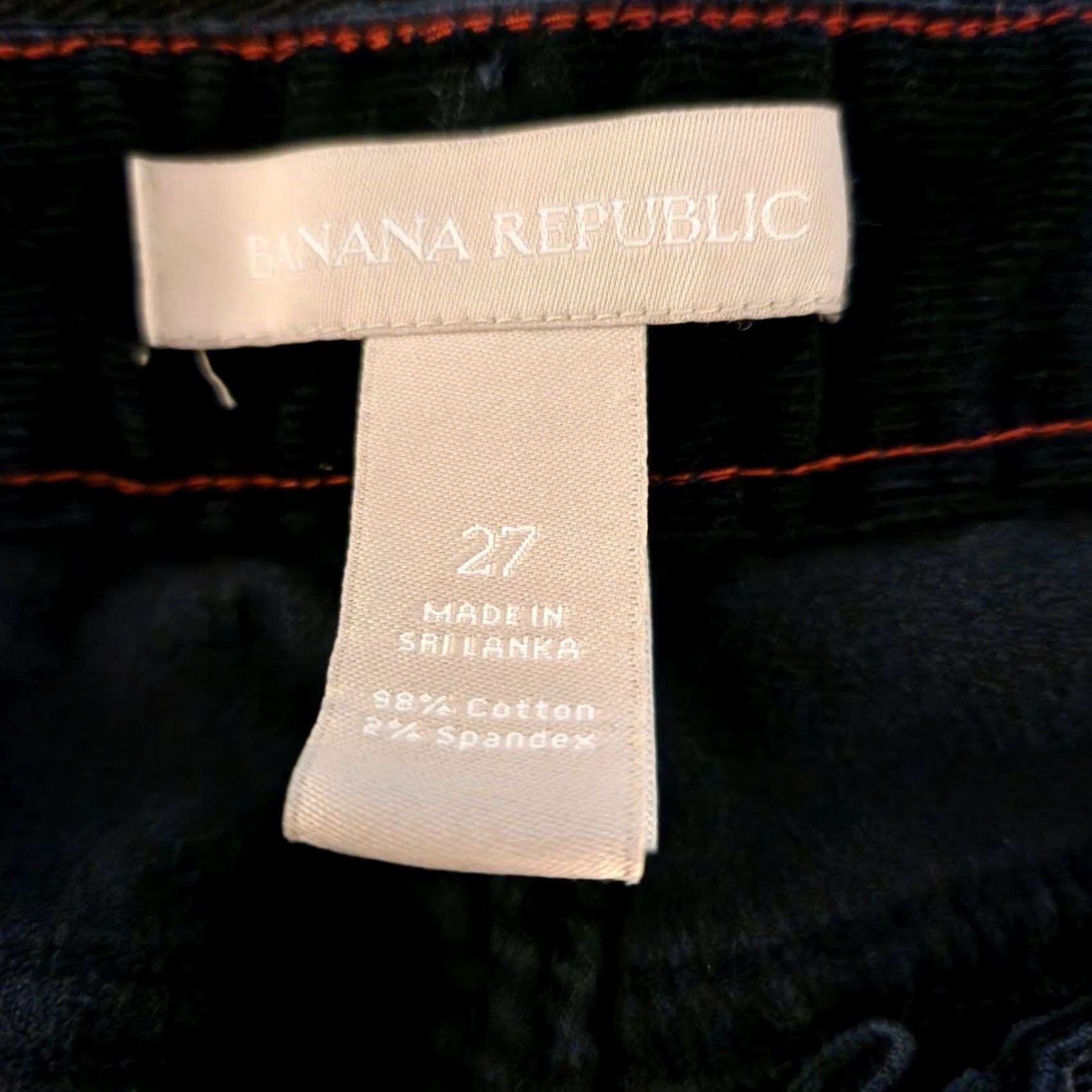 Banana Republic Banana Republic Pants Women 27 28 Navy Corduroy Skinny Low Rise Stretch Inseam 28 Casual Size 27" / US 4 / IT 40 - 5 Thumbnail