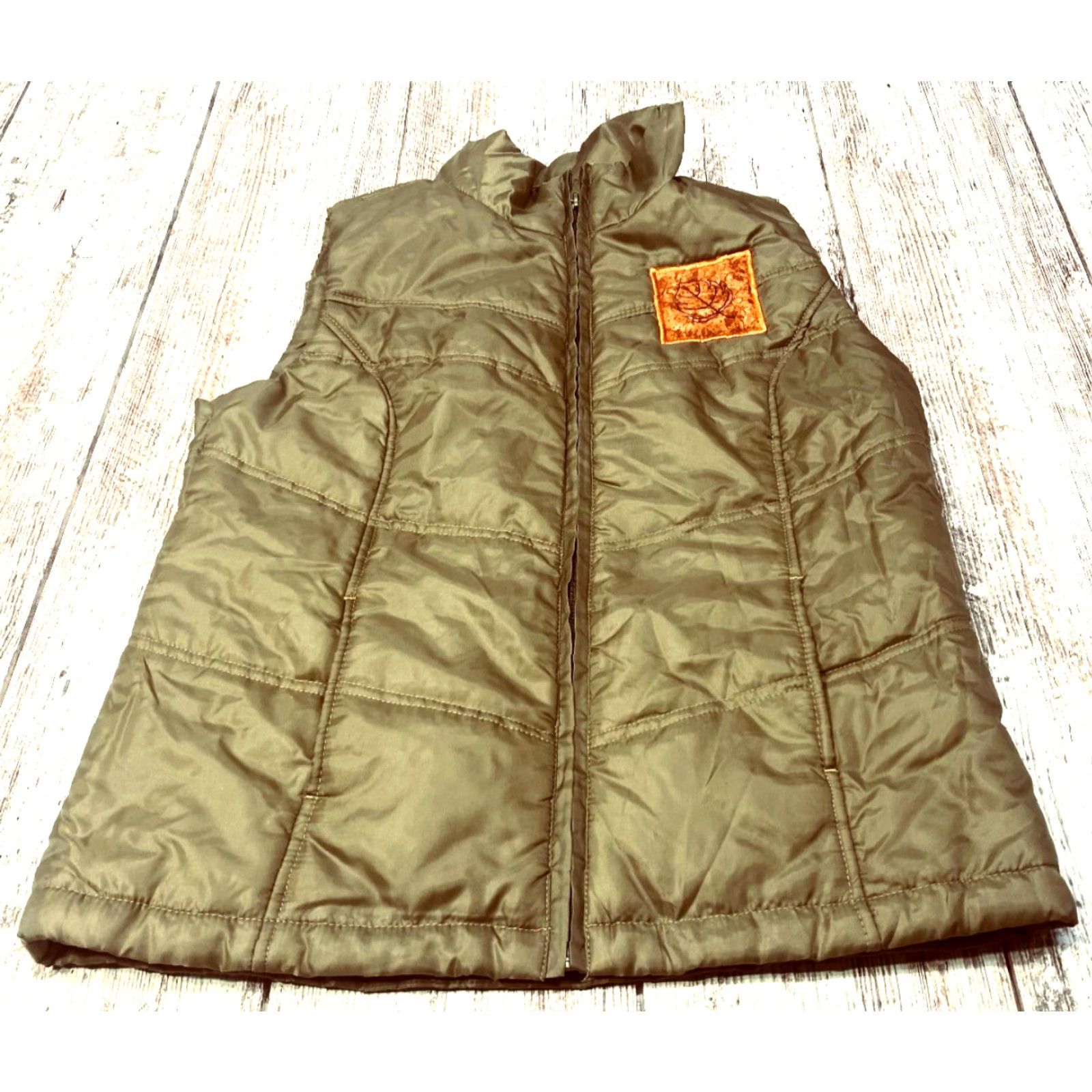 Vintage Creazoni Effeci Quilted Vest Women Small Pumpkin Leaves Green Fall Thanksgiving Quilt Vest Women S Green Fall Thanksgiving Size S / US 4 / IT 40 - 3 Thumbnail