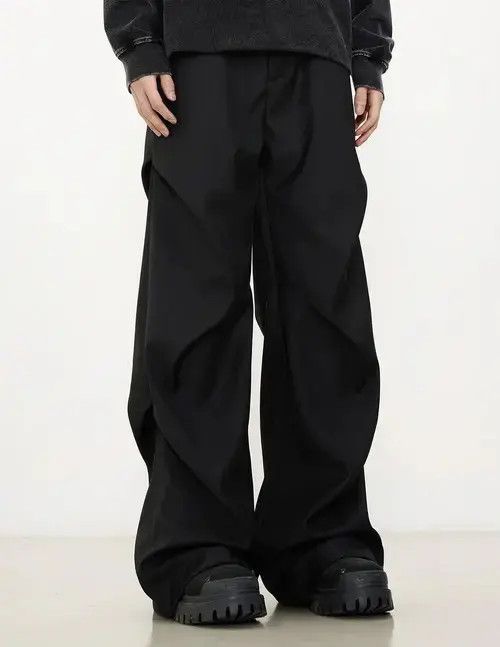 Jean Outdoor retro cleanfit ruched pleated flared pants Size US 32 / EU 48 - 5 Thumbnail