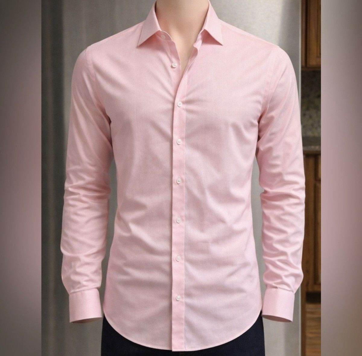 Perry Ellis Perry Ellis Pink Button Up Shirt Large 100% Cotton Classic Size US L / EU 52-54 / 3 - 1 Thumbnail