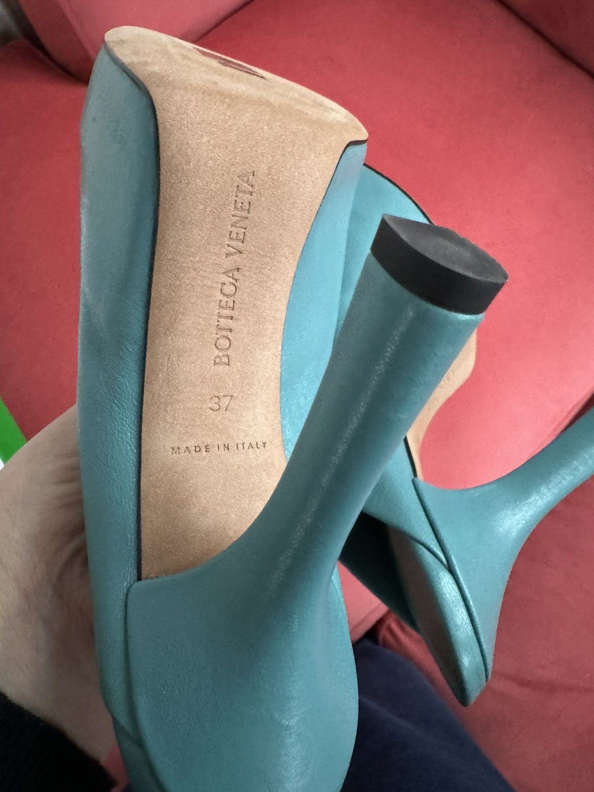 Bottega Veneta Bottega Veneta pastel blue mules lambskin, size 37 It Size US 7 / IT 37 - 6 Thumbnail