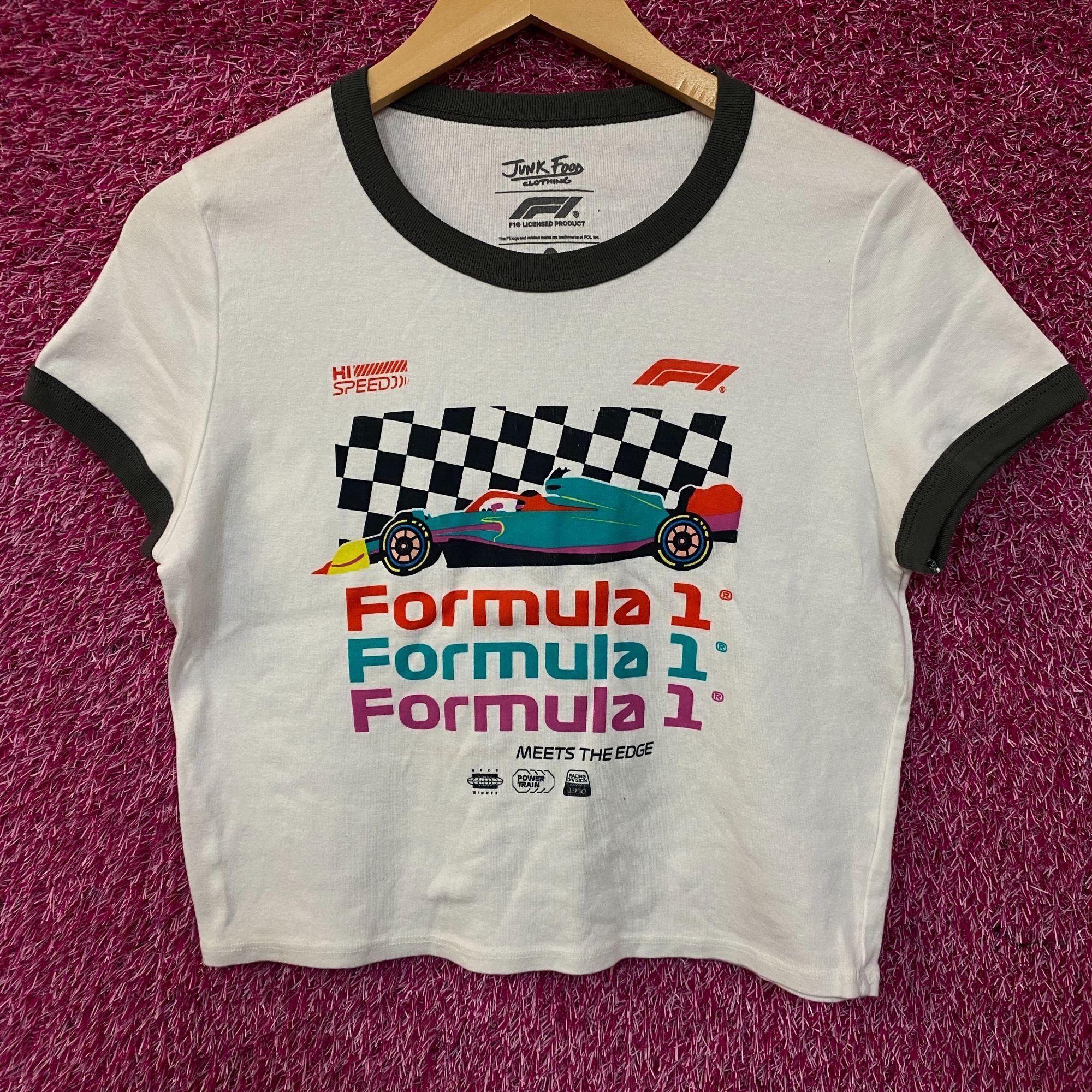 Junk Food Junk Food Women's Formula 1 Finish Line Crop T-shirt XL Size XL / US 12-14 / IT 48-50 - 1 Thumbnail