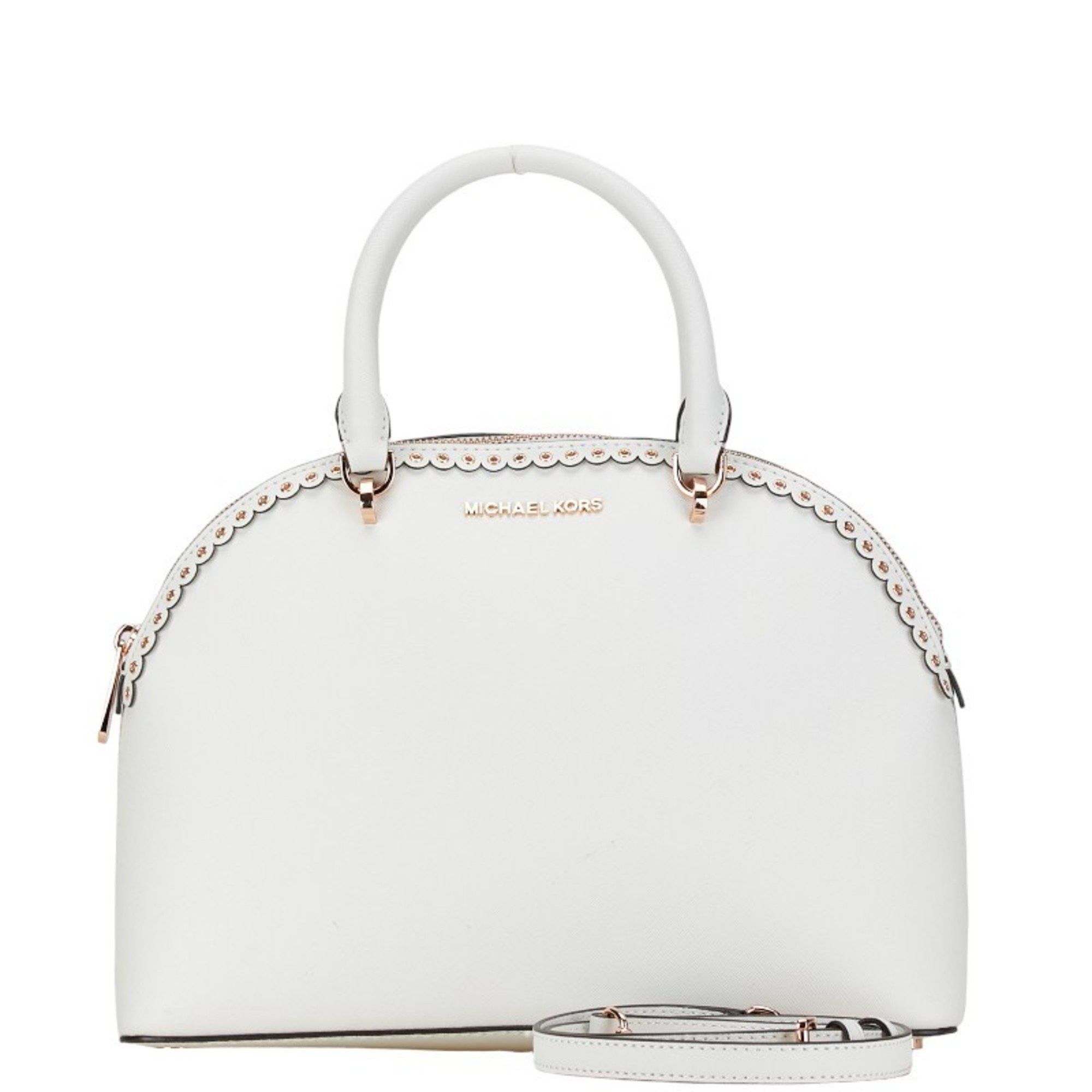 Michael Kors Michael Kors Emmy Handbag Shoulder Bag 2WAY White Leather Women's Size ONE SIZE - 1 Thumbnail