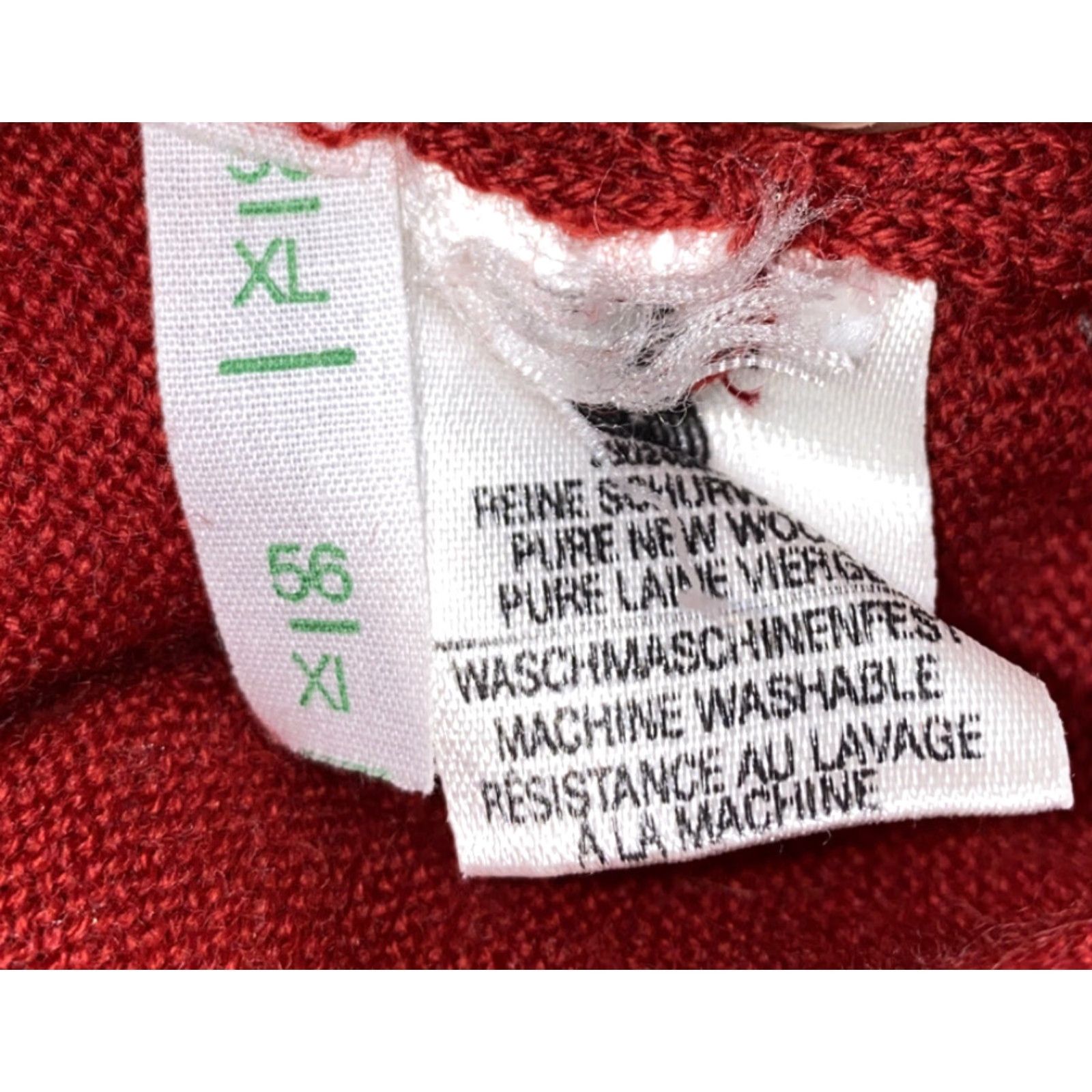 Vintage MARZ MUNCHEN Mens Red V-Neck Wool Sweater XL Size V-Neck Sweater Old? Wait. Size US XL / EU 56 / 4 - 7 Thumbnail