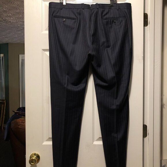 Saks Fifth Avenue Saks fifth avenue men's navy 100%wool 2pc suit size:46R Size 46R - 16 Thumbnail