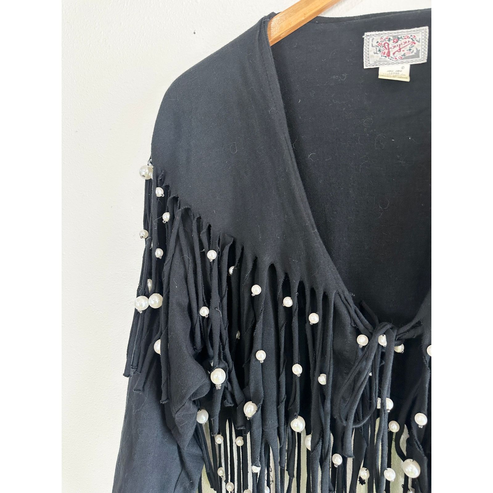 Vintage 80’s Pearl Fringe Bolero Jacket size large Size L / US 10 / IT 46 - 7 Thumbnail