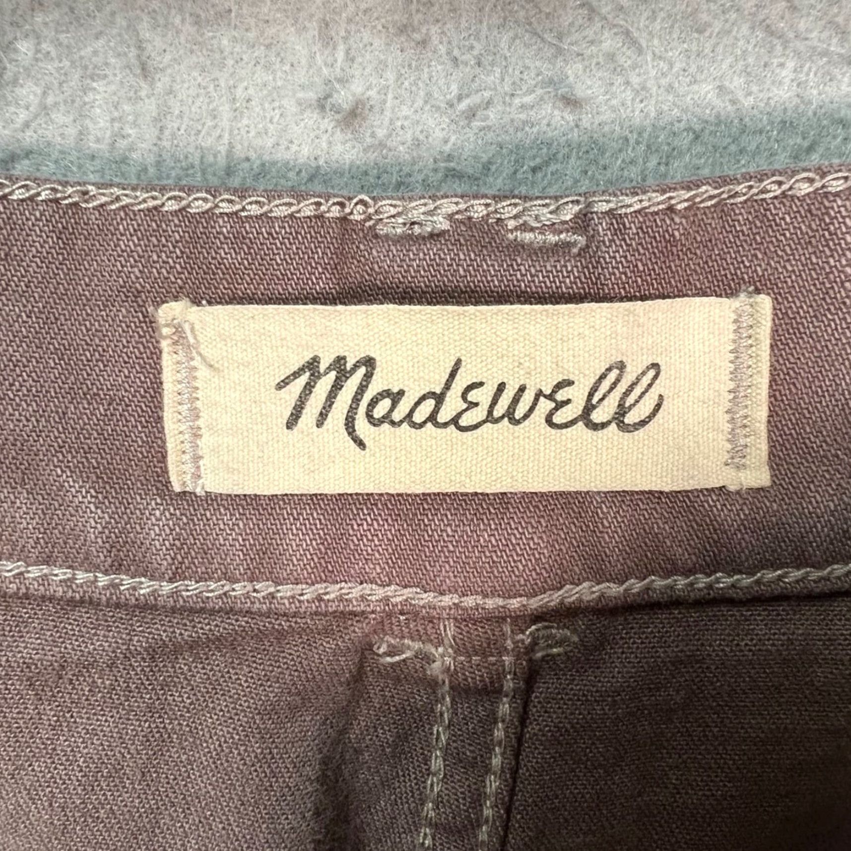 Madewell Madewell Pants Womens 25 Wide-Leg Stretch Cotton High Waist Mauve Size 42" / US 20 - 3 Thumbnail
