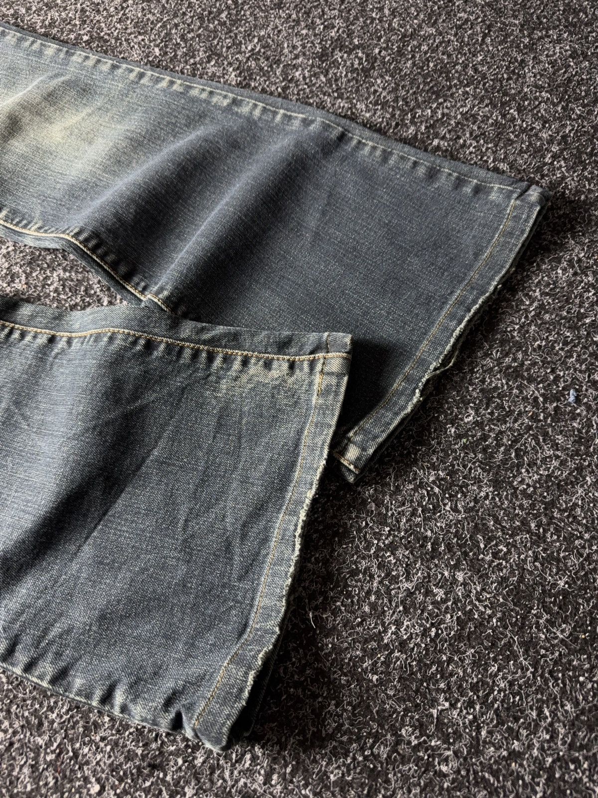 Levi's 00s Levi’s 551 Flare Y2K Vntg Bootcut Greenish Indigo Jeans Size 27" / US 4 / IT 40 - 4 Thumbnail