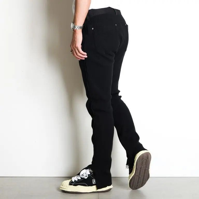 Facetasm o1mle0125 Slit Wool Pant in Black Size US 34 / EU 50 - 2 Thumbnail