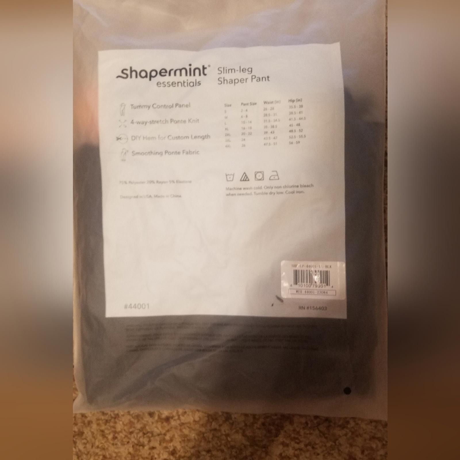 Other NWT Shapermint Essentials Black Slim Leg Shaper Pant XL Size ONE SIZE - 2 Thumbnail