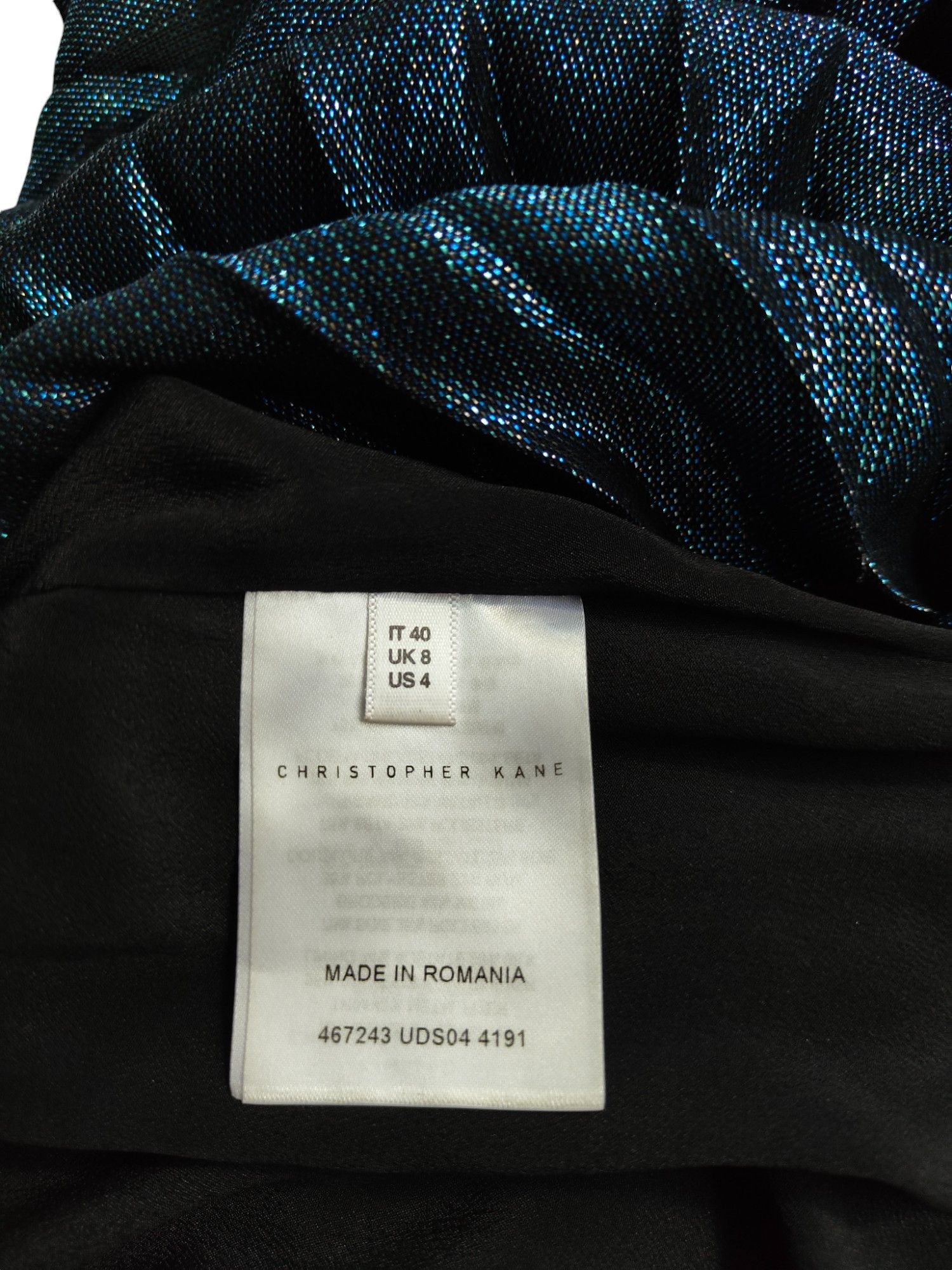 Christopher Kane Blue Shimmering Pleated Skirt Size 27" / US 4 / IT 40 - 6 Thumbnail