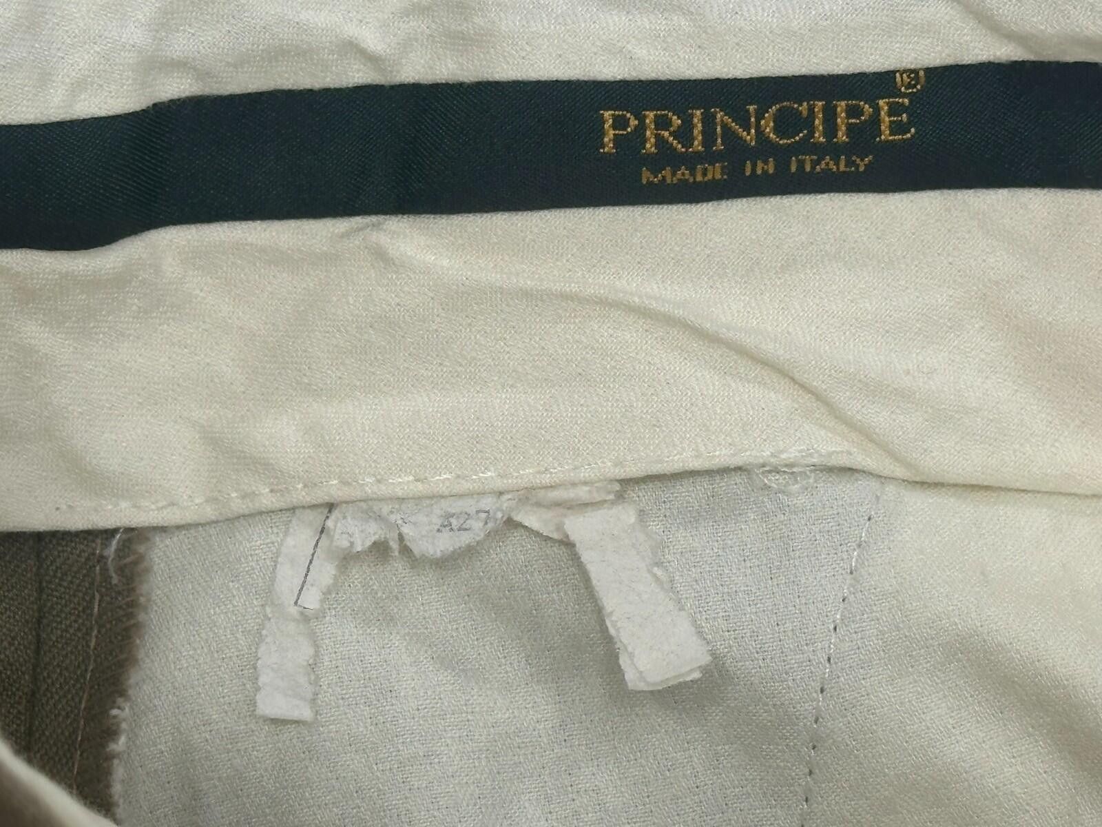 Principe Principe Italian Cuffed Pleated Dress Pants Brown Mens 36/28 Size US 36 / EU 52 - 6 Thumbnail