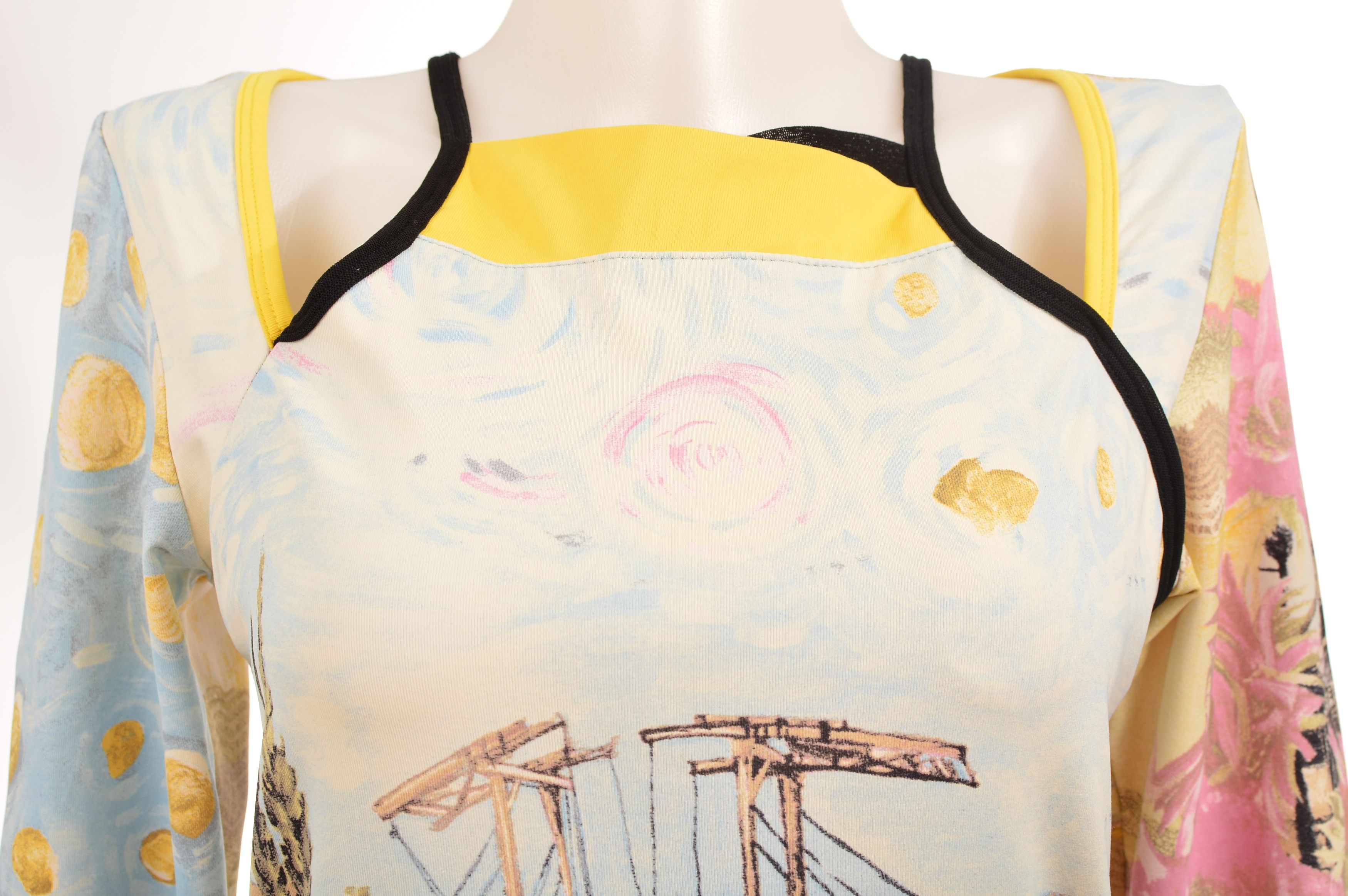 Designer Save the Queen Boat Wharf Dock Print Blouse Top Size M / US 6-8 / IT 42-44 - 2 Thumbnail