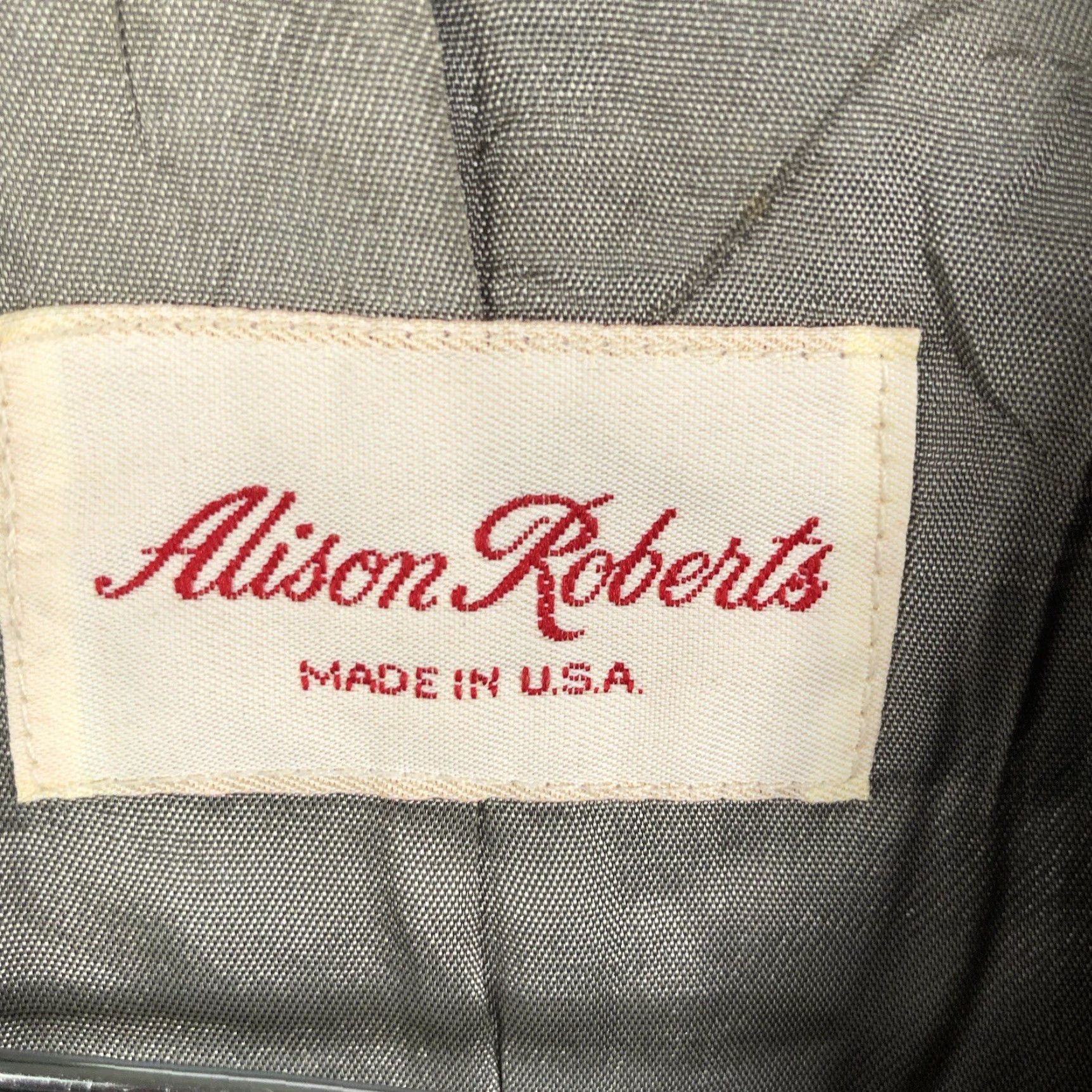 Vintage VINTAGE Allison Roberts Skirt Suit Womens S Gray 100% Wool Academia Old Money 2 Piece Size 28" / US 6 / IT 42 - 7 Thumbnail