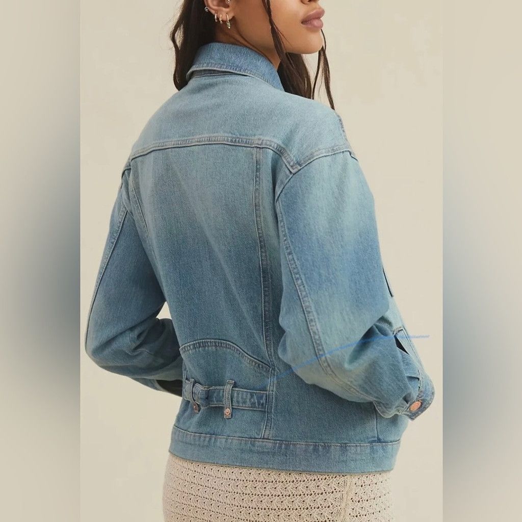 Anthropologie Anthropologie Boyfriend Denim Jacket Size XS. B22 Size XS / US 0-2 / IT 36-38 - 2 Thumbnail