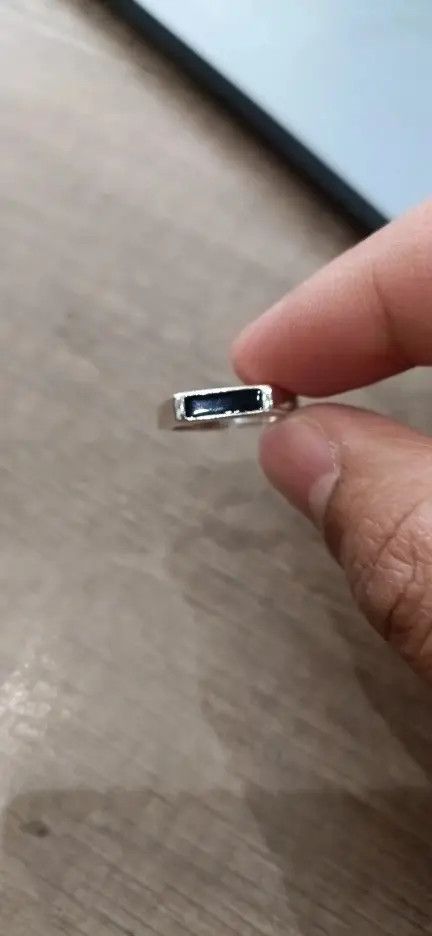 Jewelry Hirase x Kudou Black Rectangle Adjustable Ring Size ONE SIZE - 2 Thumbnail