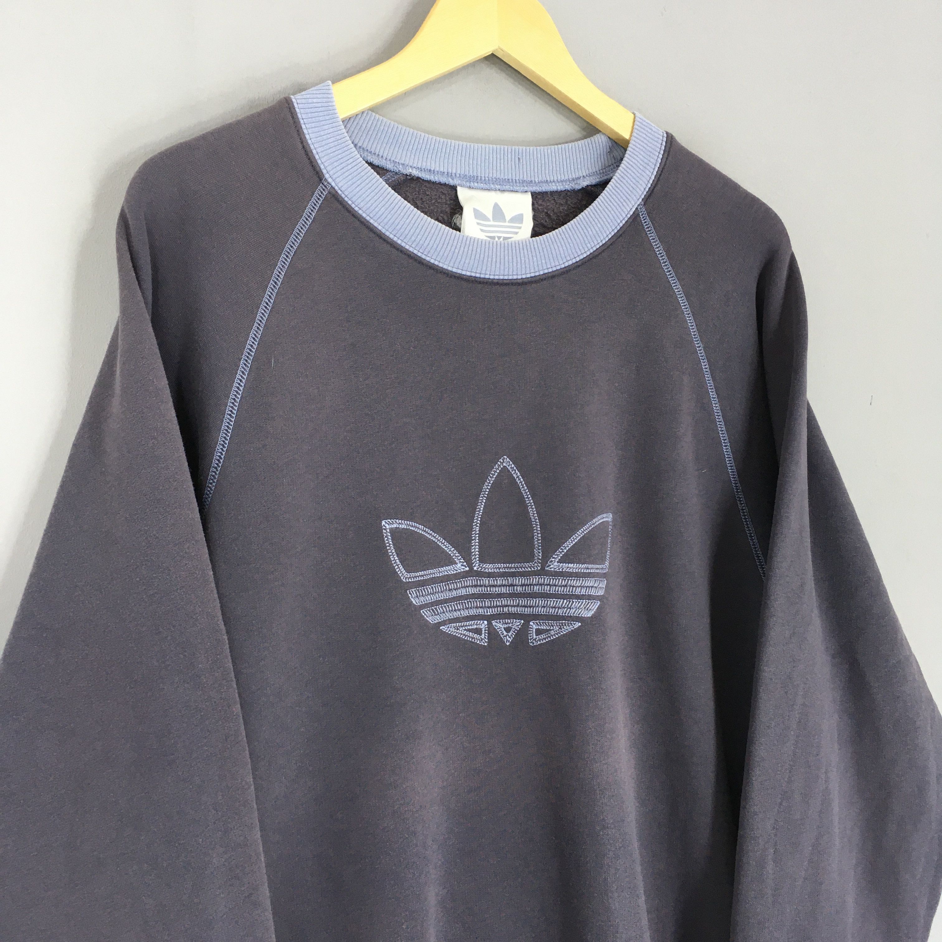Adidas × Vintage Vintage 90s Adidas Trefoil Sweatshirt Large Size US L / EU 52-54 / 3 - 3 Thumbnail