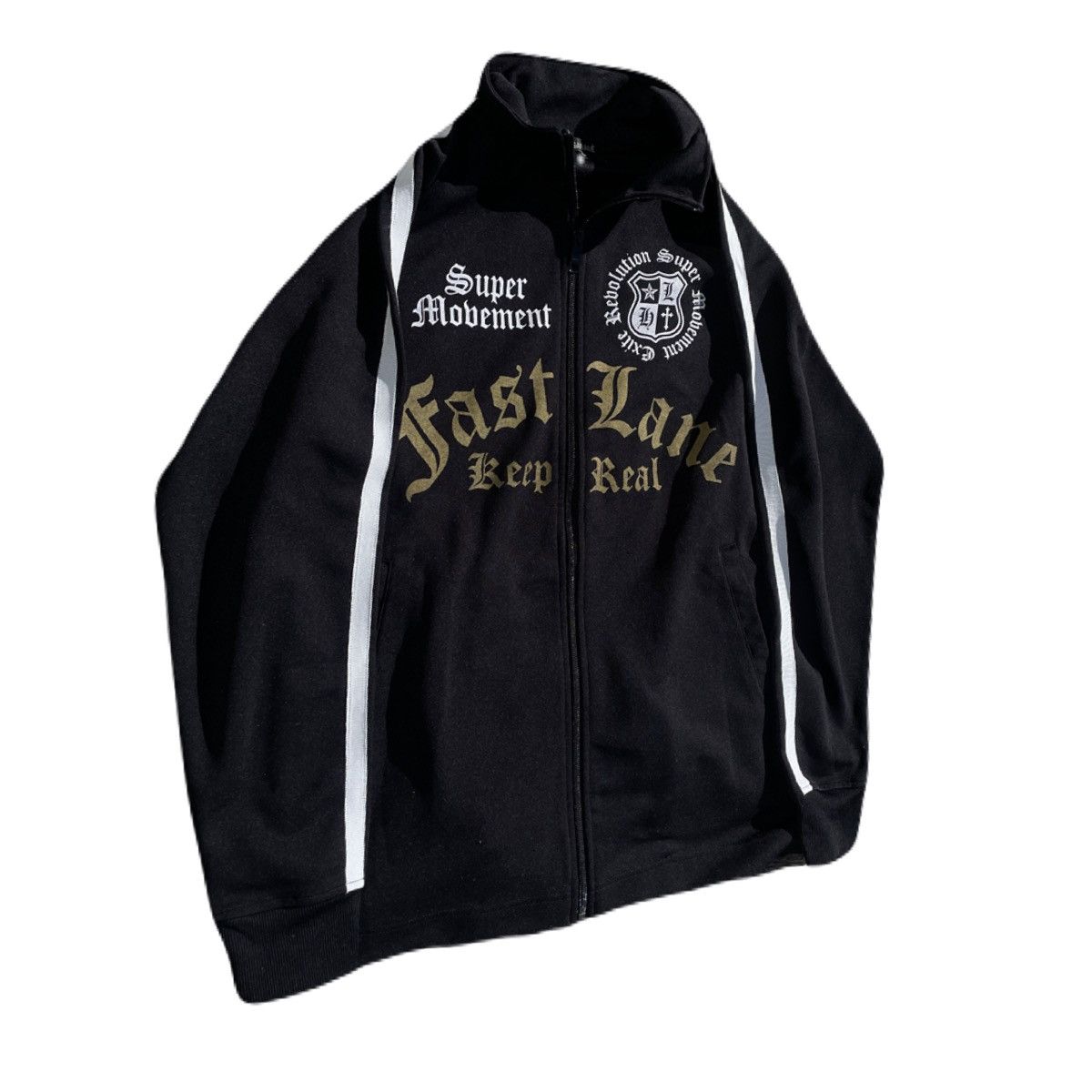 If Six Was Nine 2000s Japanese archive Vkei Gyaruo Poem Zip-up Jacket Y2K Size US L / EU 52-54 / 3 - 4 Thumbnail