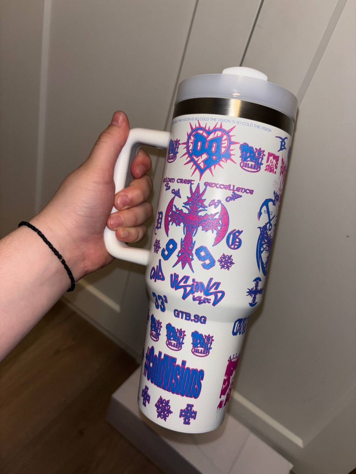 Drain Gang Bladee White tumbler Size ONE SIZE - 9 Thumbnail
