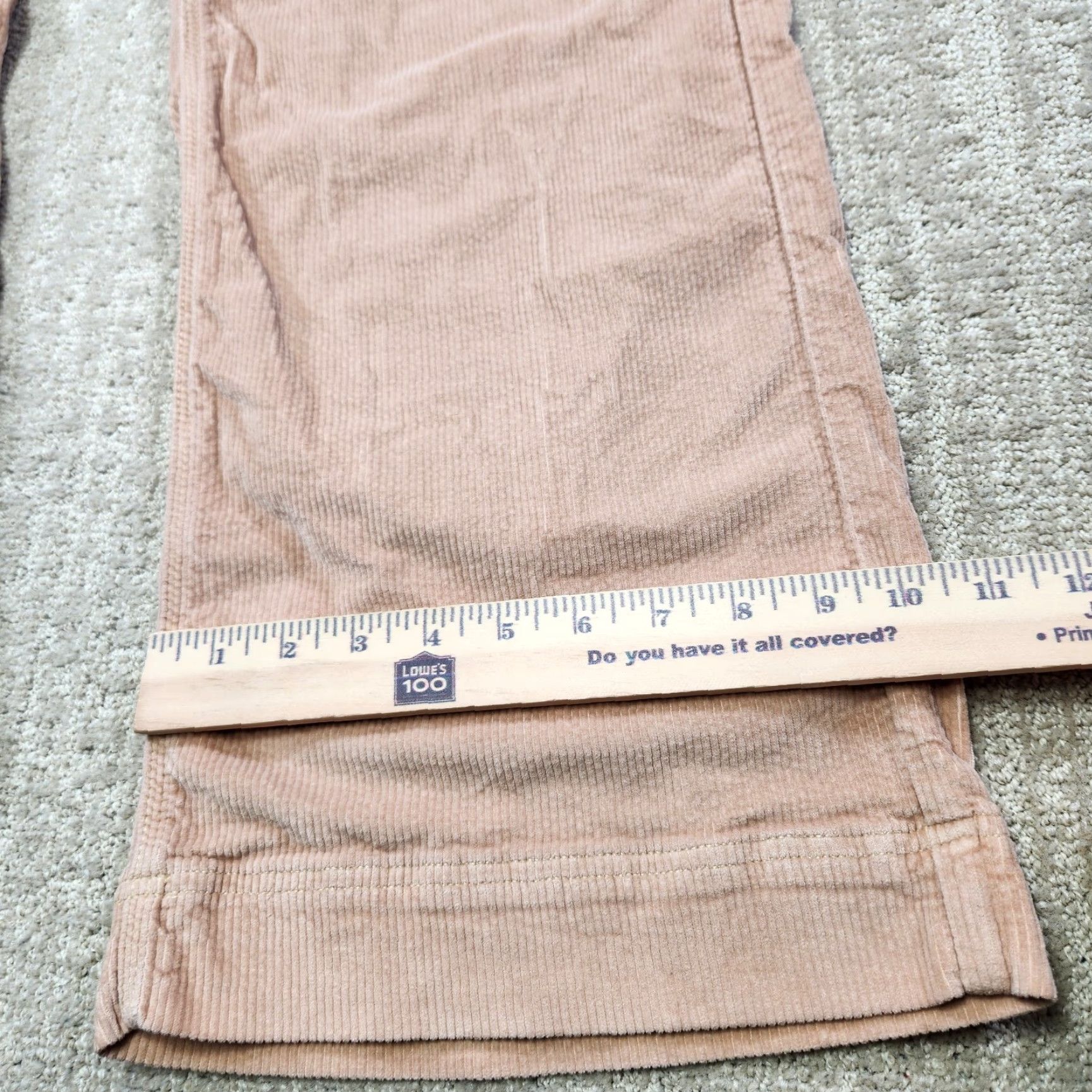 American Eagle Outfitters VINTAGE American Eagle Cargo Pants Women 4 Baggy Wide-Leg Corduroy Y2K Beige 29x31 Womens Size 27" / US 4 / IT 40 - 6 Thumbnail