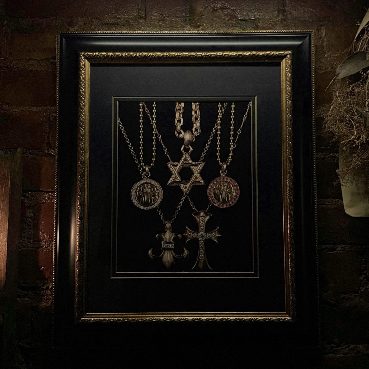 Chrome Hearts Gold Pendants Necklace Poster