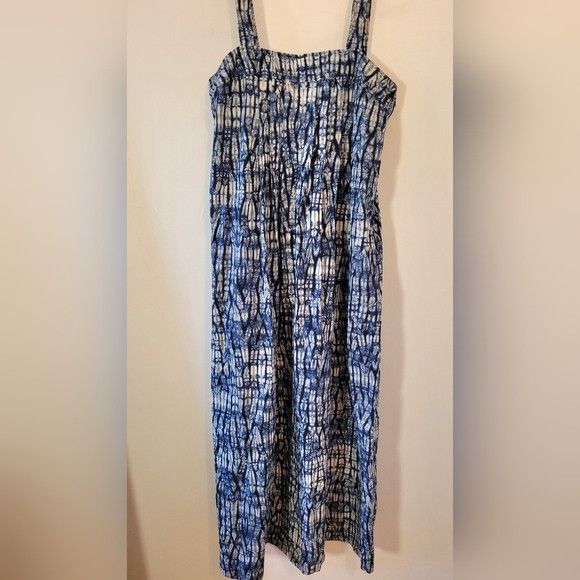 Weekend Max Mara Weekend Max Mara Blue/White Tie-dye Maxi Dress - 12 Size XL / US 12-14 / IT 48-50 - 4 Thumbnail