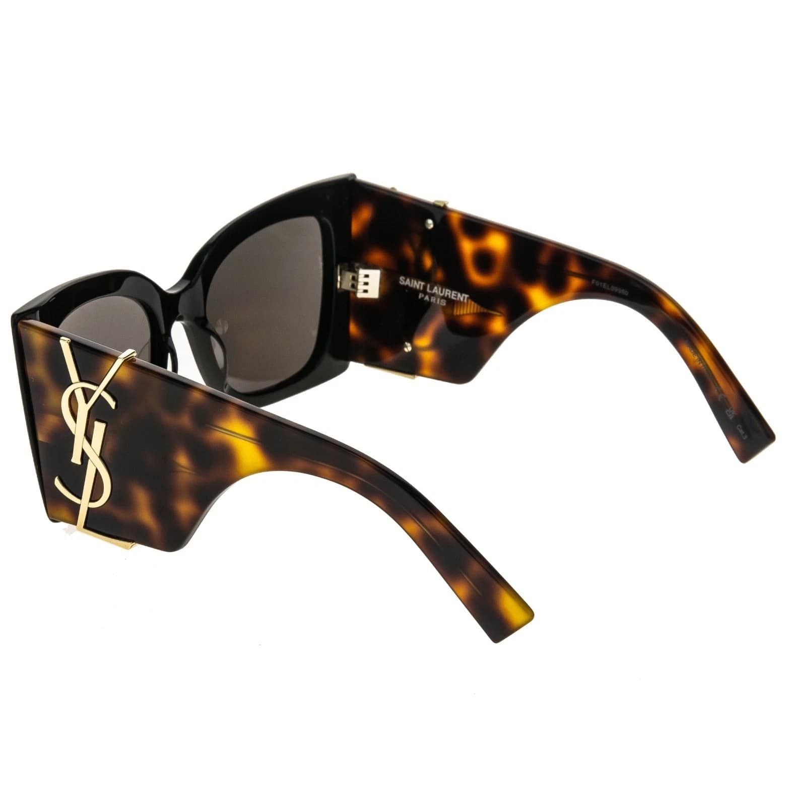 Yves Saint Laurent SAINT LAURENT BLAZE YSL 119 SLM119 003 Black Brown Sunglass Size ONE SIZE - 3 Thumbnail