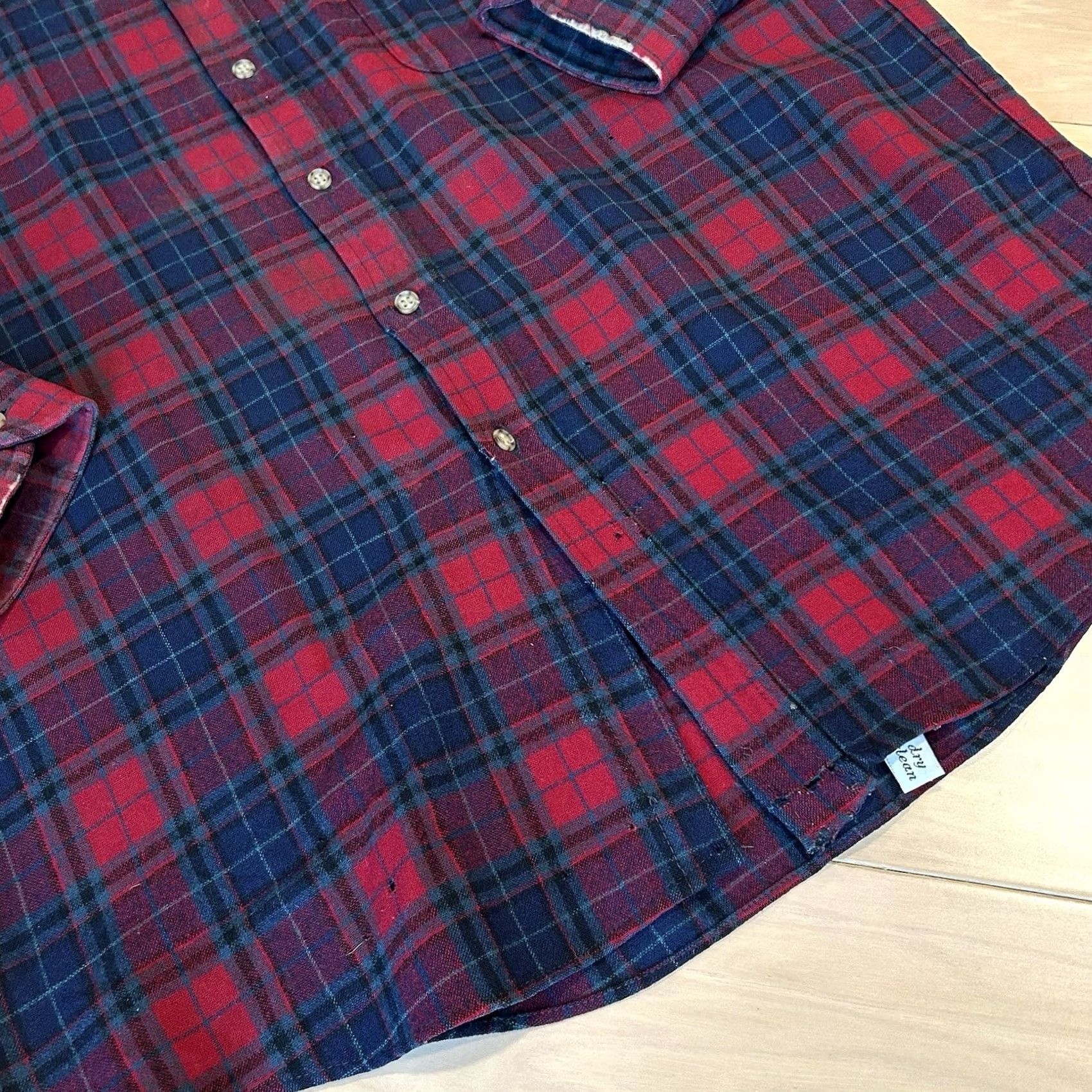Pendleton Vintage Pendleton Button Up Plaid Shirt - Mens Large Red & Blue Size US L / EU 52-54 / 3 - 2 Thumbnail