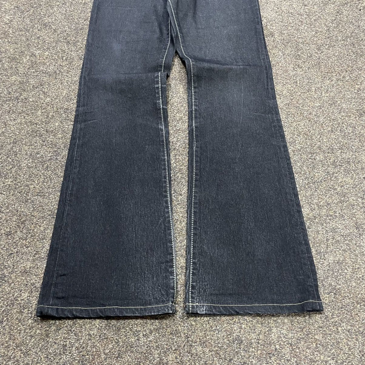 Vintage Vintage Y2K Baggy Wide Leg Flared Jeans Grunge Faded Logo 32 Size 32" / US 10 / IT 46 - 5 Thumbnail
