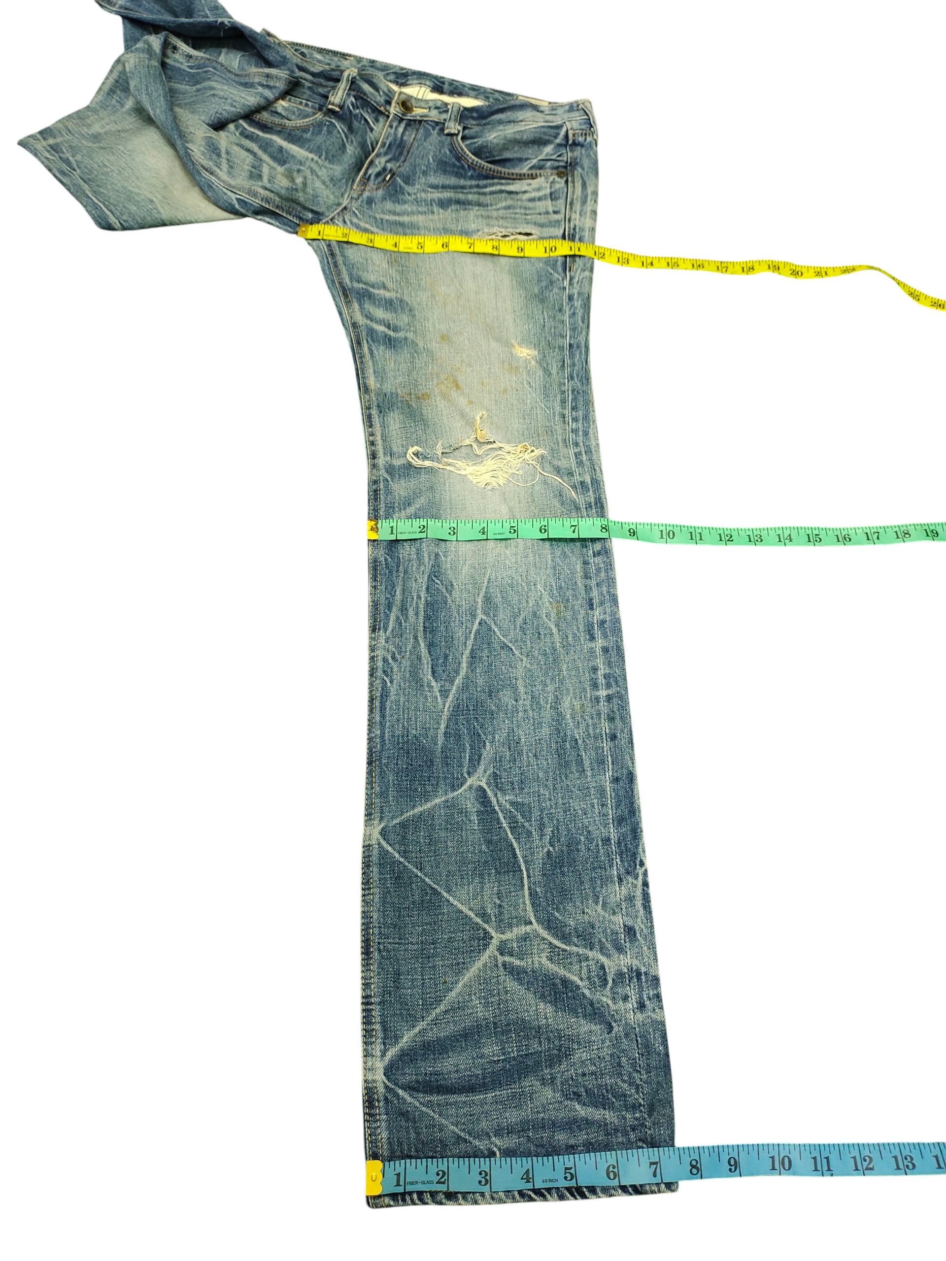 Kapital Distress Jeans Brappers Union Made Rusty Clawmark Grunge Size US 31 - 18 Thumbnail