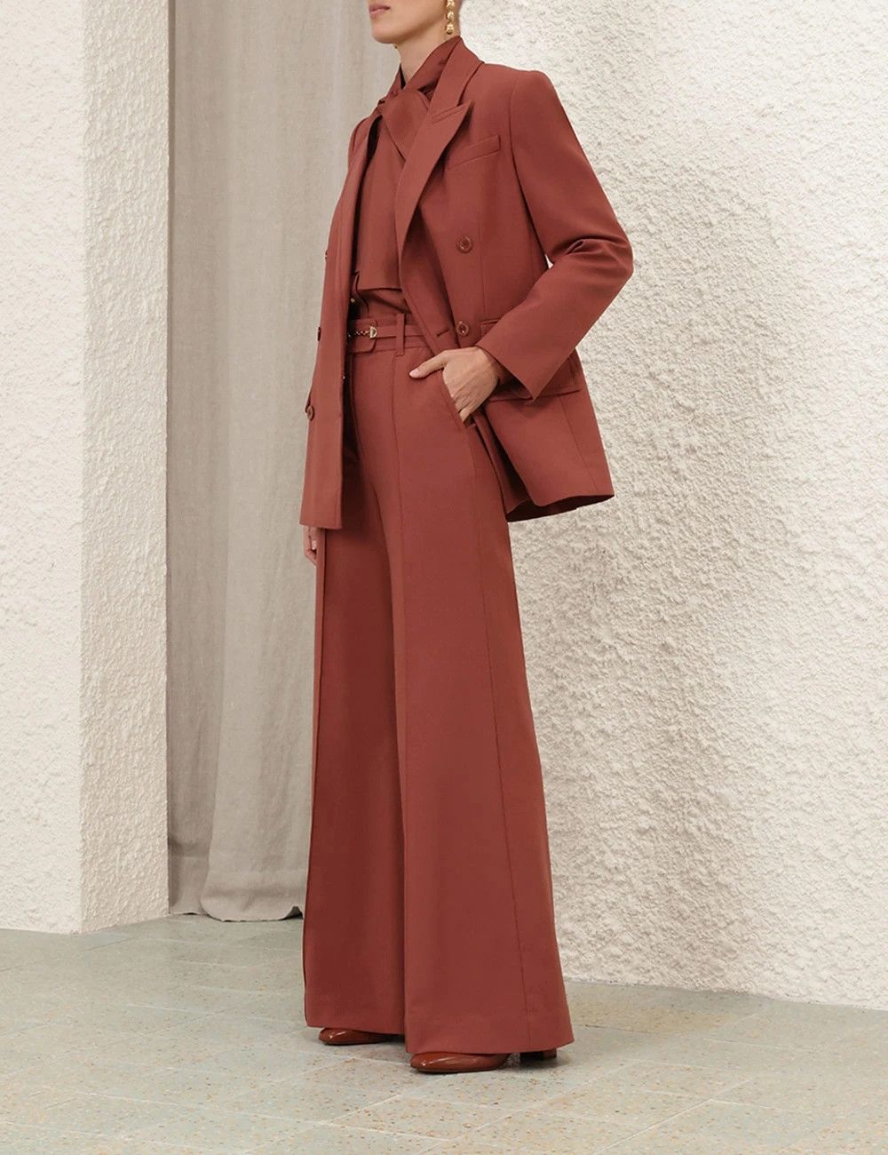 Zimmermann oc11z0825 Illustration Pocket Jacket in Lipstick Size L / US 10 / IT 46 - 3 Thumbnail