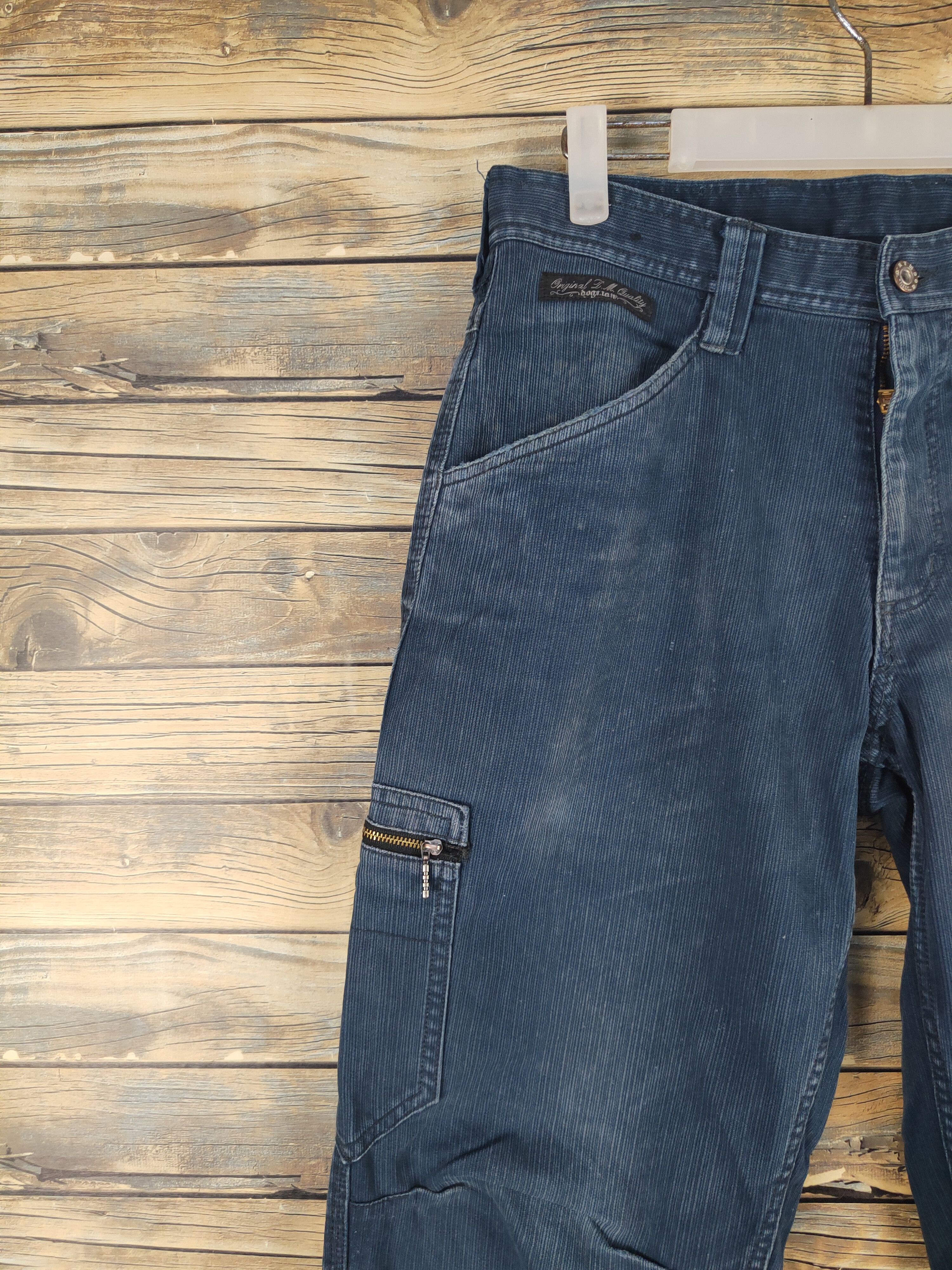 Japanese Brand DL Dogman Blue Distressed Ripped Jeans #1571 Size US 30 / EU 46 - 4 Thumbnail