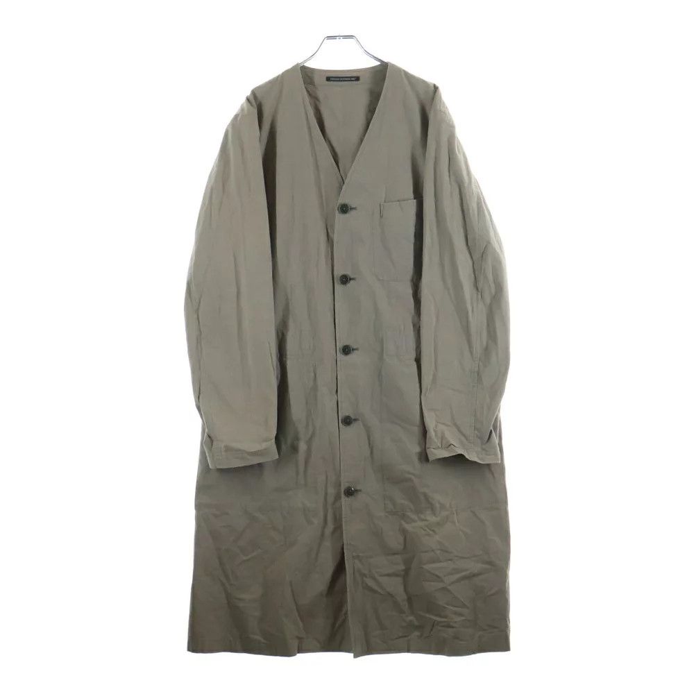 Yohji Yamamoto Yohji Yamamoto POUR HOMME 10AW Collarless Cotton 5B Coat Size US S / EU 44-46 / 1 - 1 Thumbnail