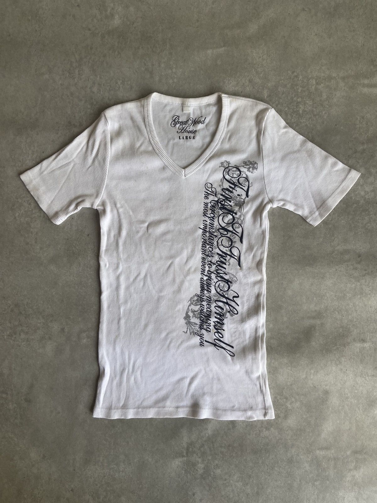 If Six Was Nine × Japanese Brand × Le Grande Bleu (L.G.B.) GREAT WOOD HOUSE POEM TSHIRT Size US L / EU 52-54 / 3 - 1 Thumbnail