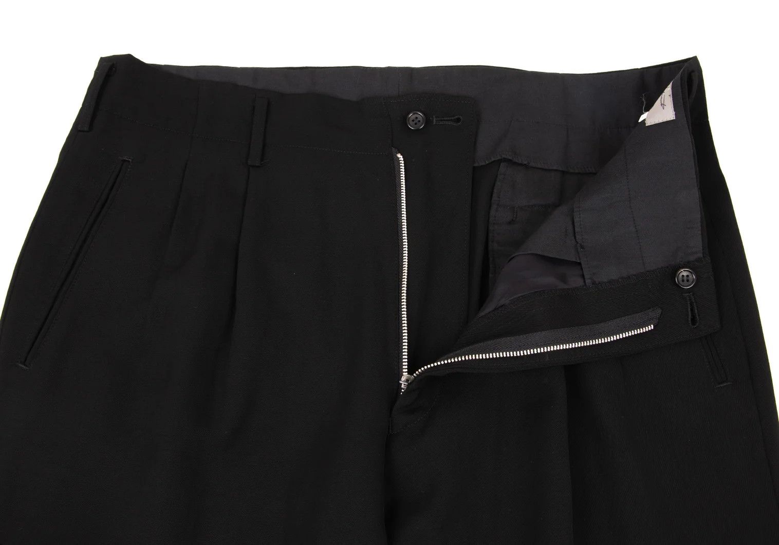 Yohji Yamamoto Yohji Yamamoto Wool Gabardine Pants Black L Size US 38 / EU 54 - 7 Thumbnail