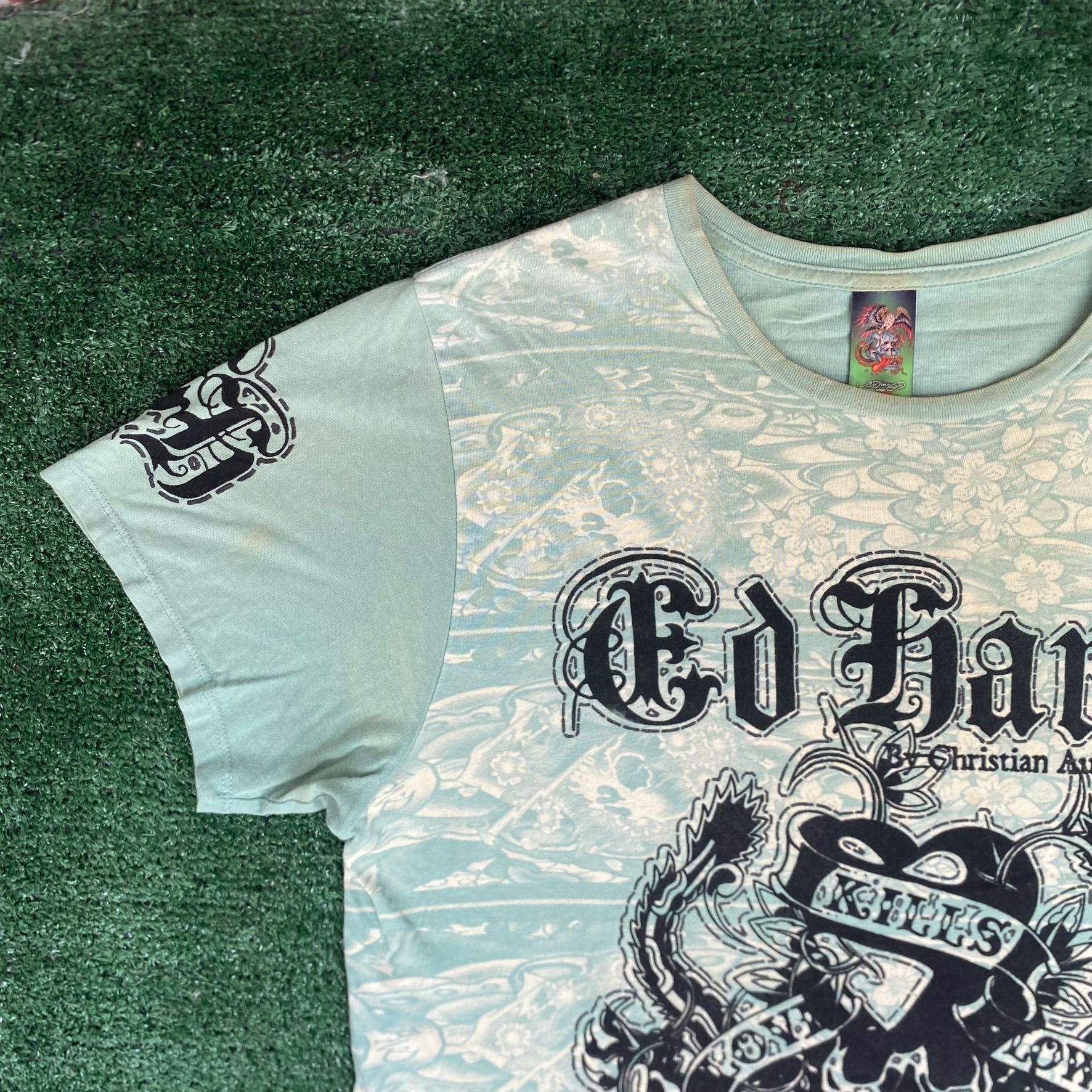 Ed Hardy Vintage Y2K Ed Hardy Shirt Tattoo Skull Heart Punk Tee Size US XXL / EU 58 / 5 - 2 Thumbnail
