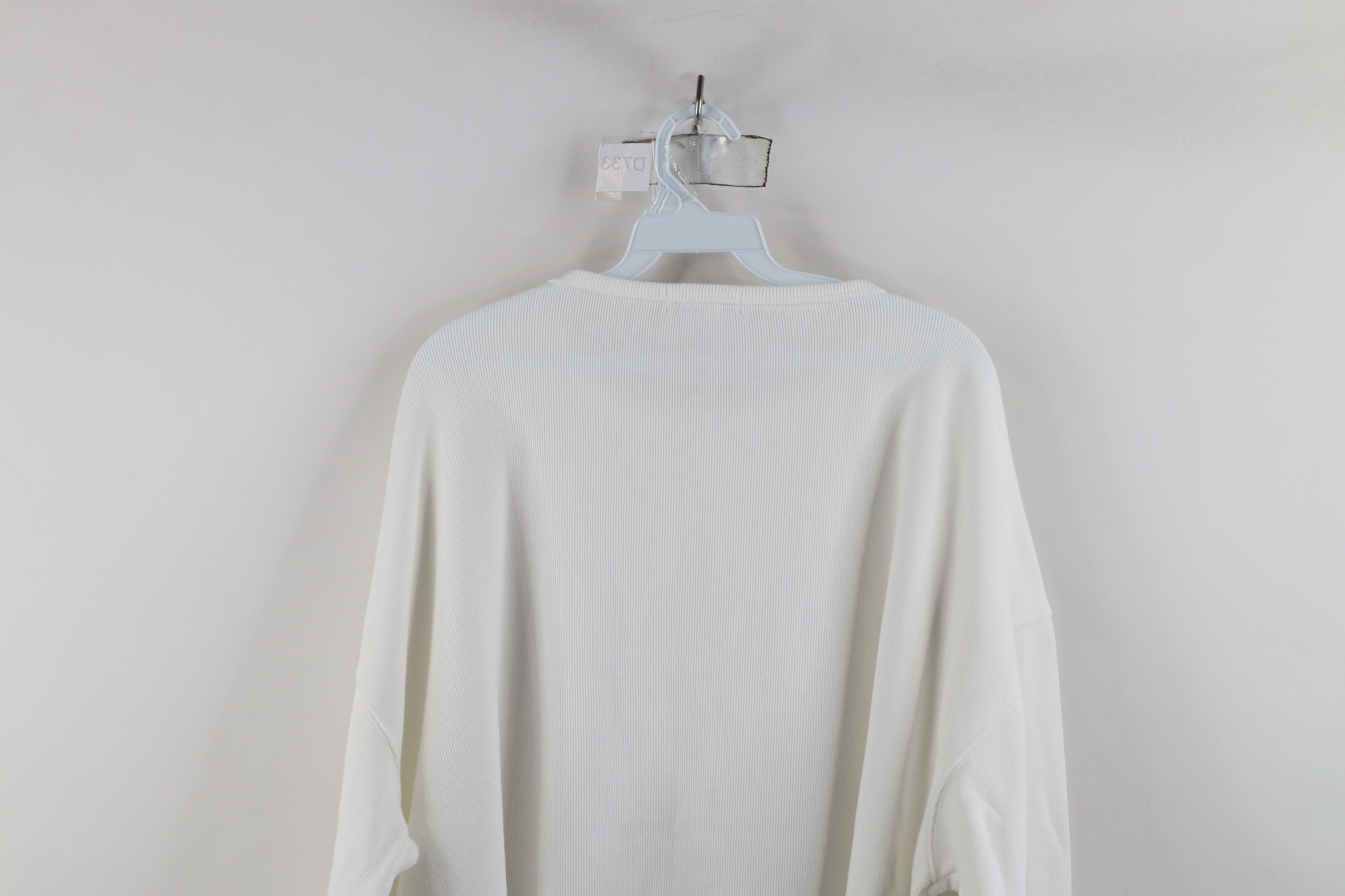 Express × Vintage Vintage 90s Express Cotton Ribbed Knit 3/4 Sleeve T-Shirt Size XL / US 12-14 / IT 48-50 - 9 Thumbnail