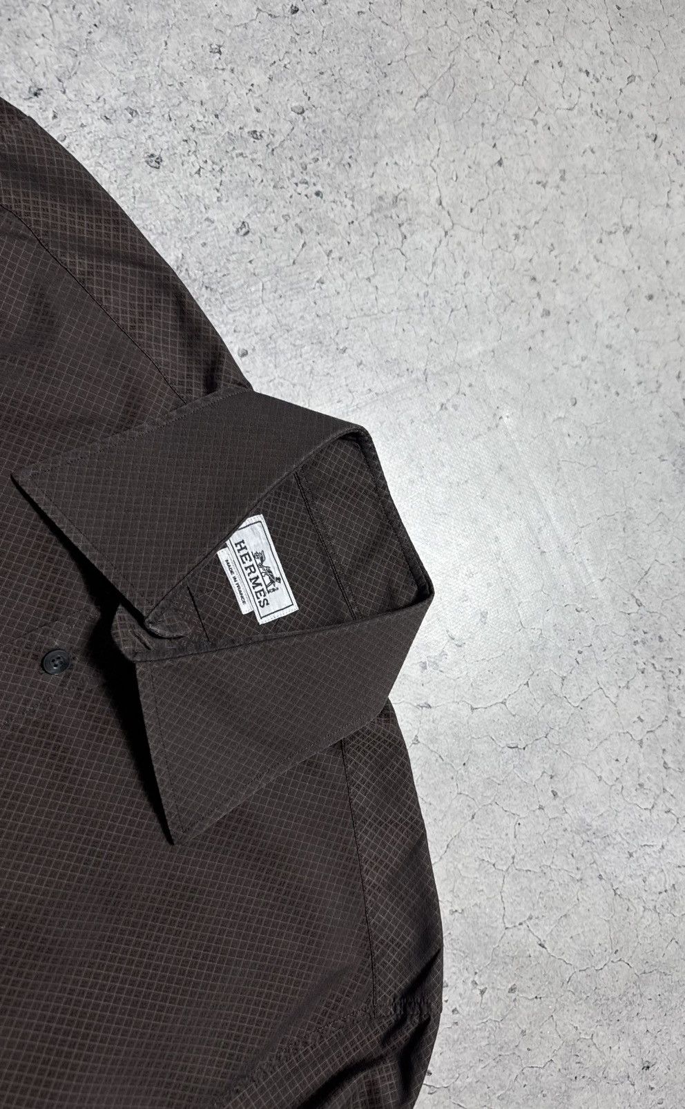 Hermes Hermes Button Up Shirt Brown Luxury Vintage Size US L / EU 52-54 / 3 - 4 Thumbnail