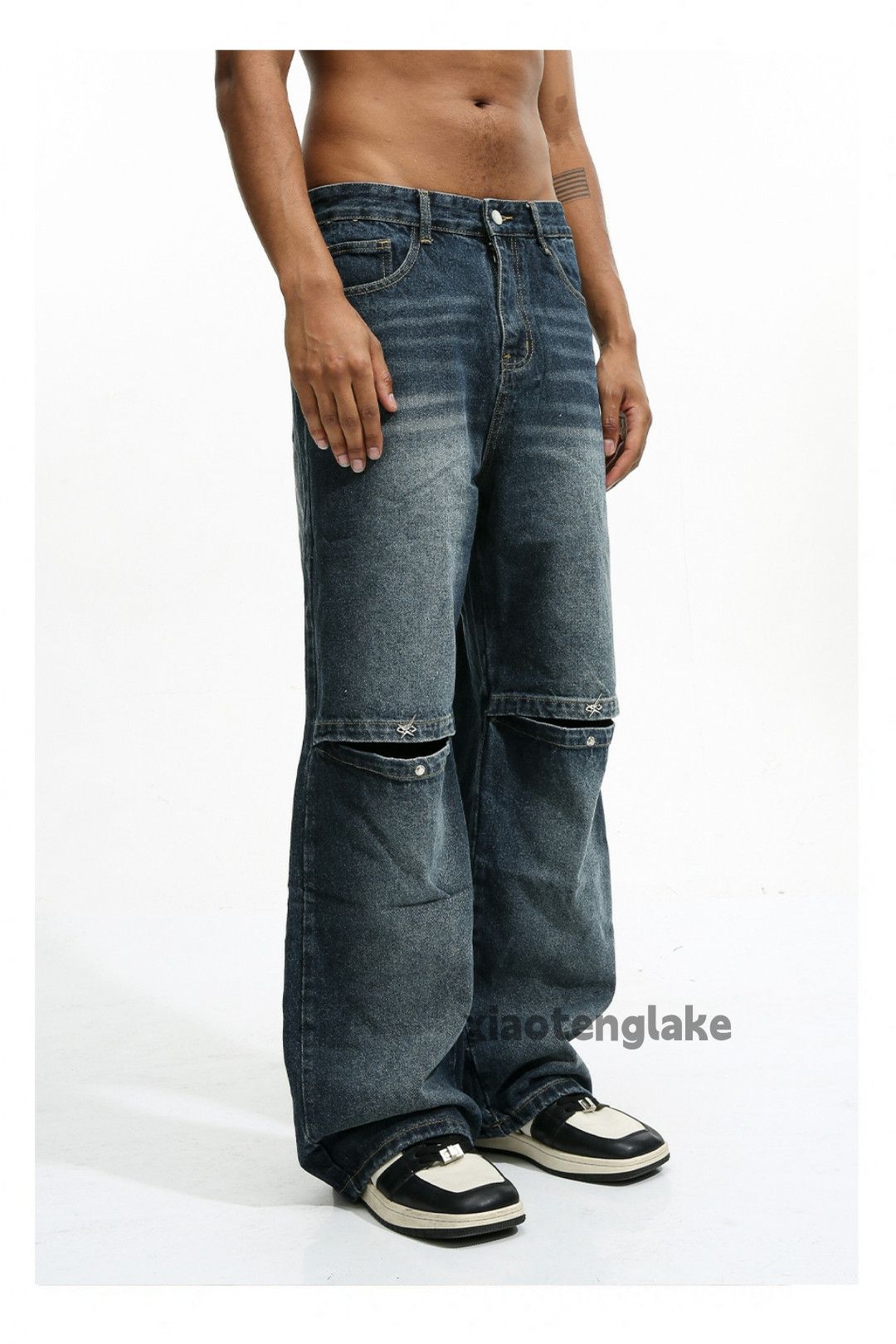 Jean × Vintage washed faded utility skate hiphop loose baggy jeans Size US 32 / EU 48 - 5 Thumbnail