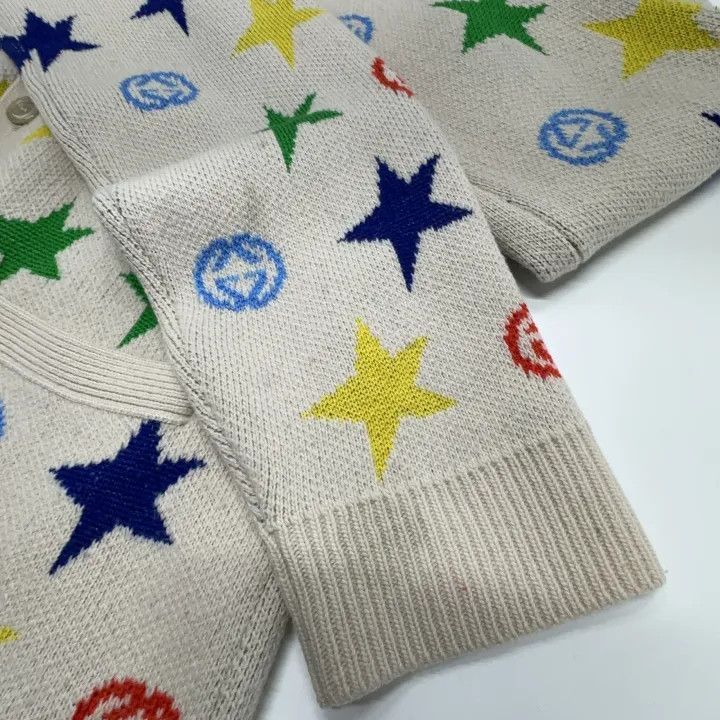 Gucci Gucci Gucci V-Neck Wool Cardigan with Star Print -2506 Size US S / EU 44-46 / 1 - 9 Thumbnail