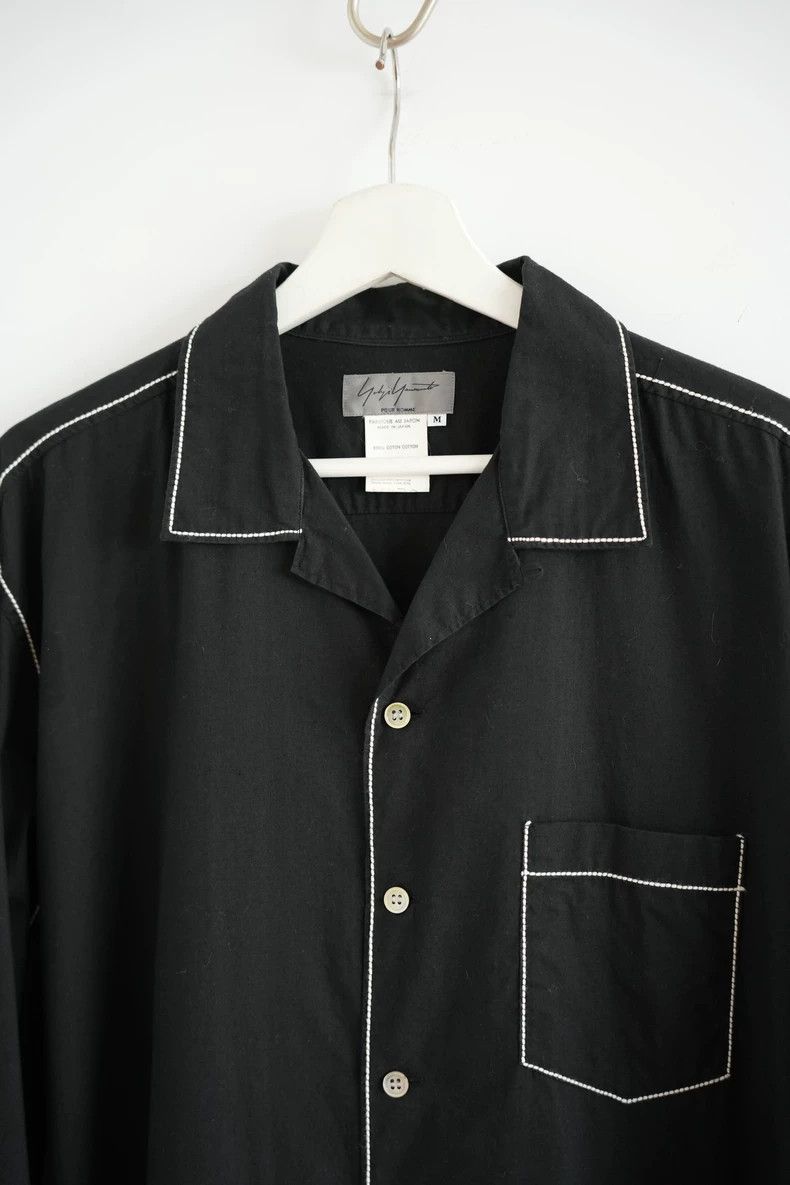 Yohji Yamamoto Yohji Yamamoto 92ss Cuban Collar Open Line Shirt 2506-Nexta Size US M / EU 48-50 / 2 - 4 Thumbnail