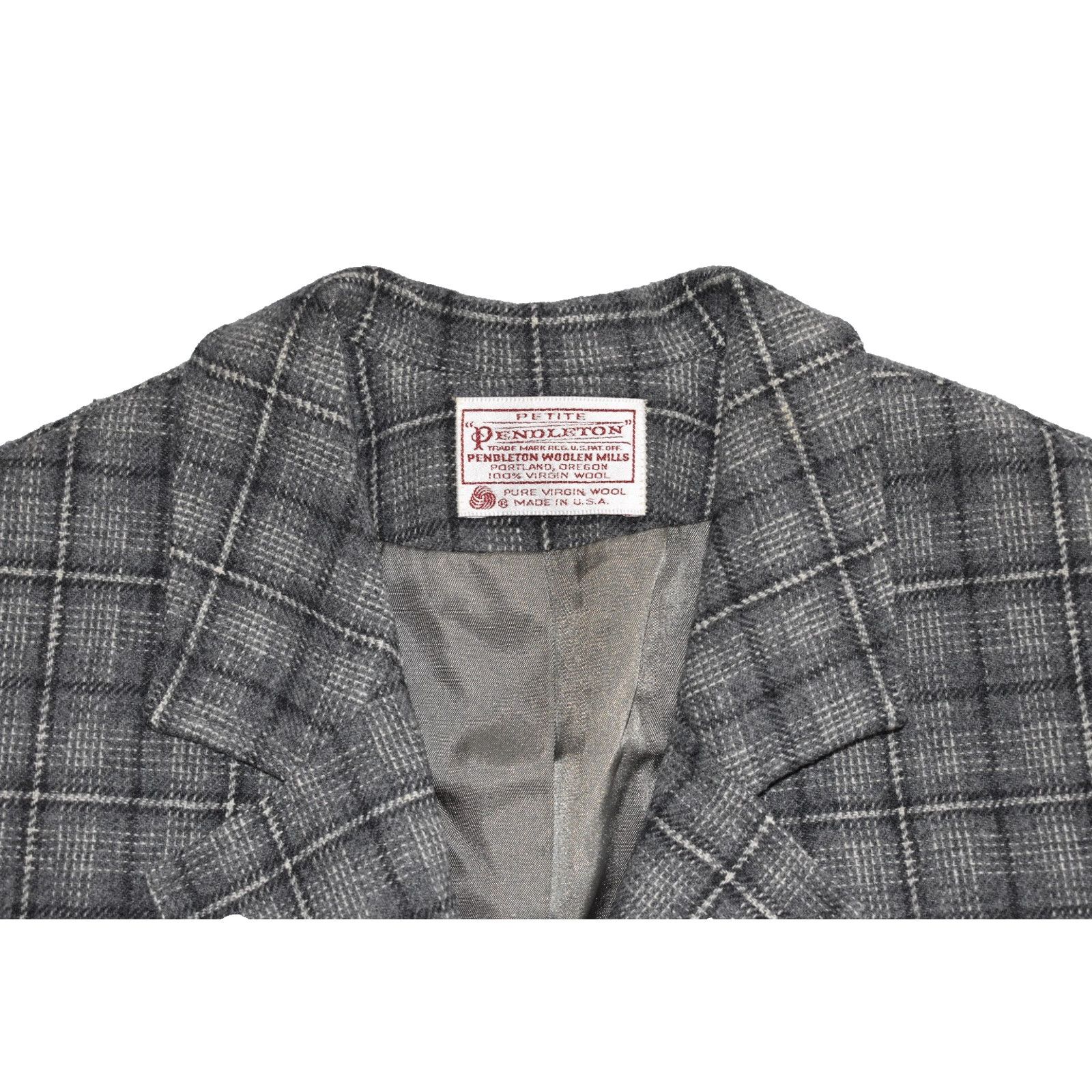 Pendleton PENDLETON Plaid Virgin Wool Single Button Petite Blazer Sz 8 Size M / US 6-8 / IT 42-44 - 5 Thumbnail