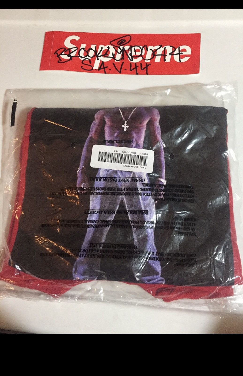 Supreme Supreme Tupac Tee SS20 Red Large DSWT Size US L / EU 52-54 / 3 - 3 Thumbnail