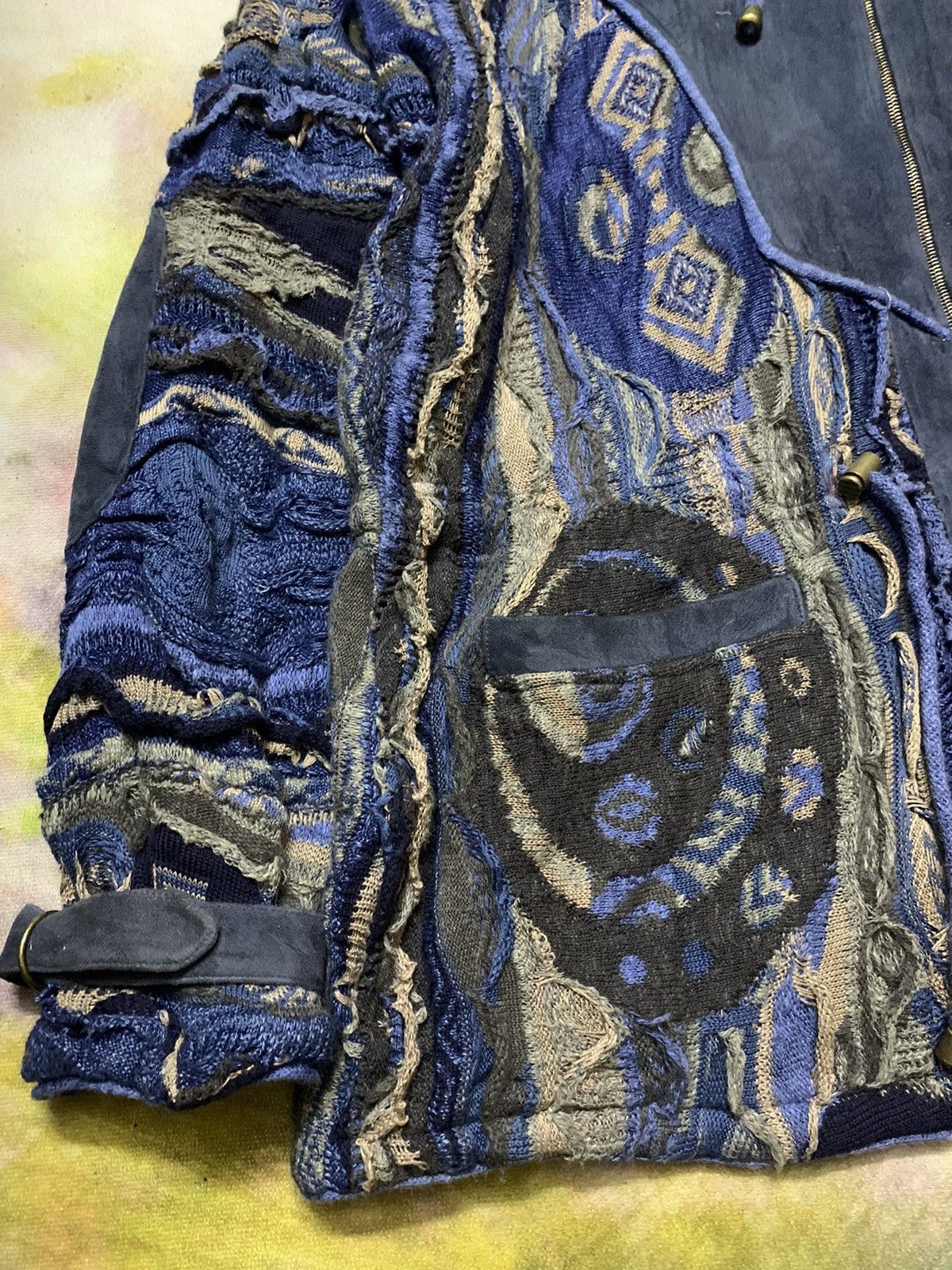 Coogi Vintage COOGI Wool Knitted Leather Oversized Size US L / EU 52-54 / 3 - 5 Thumbnail