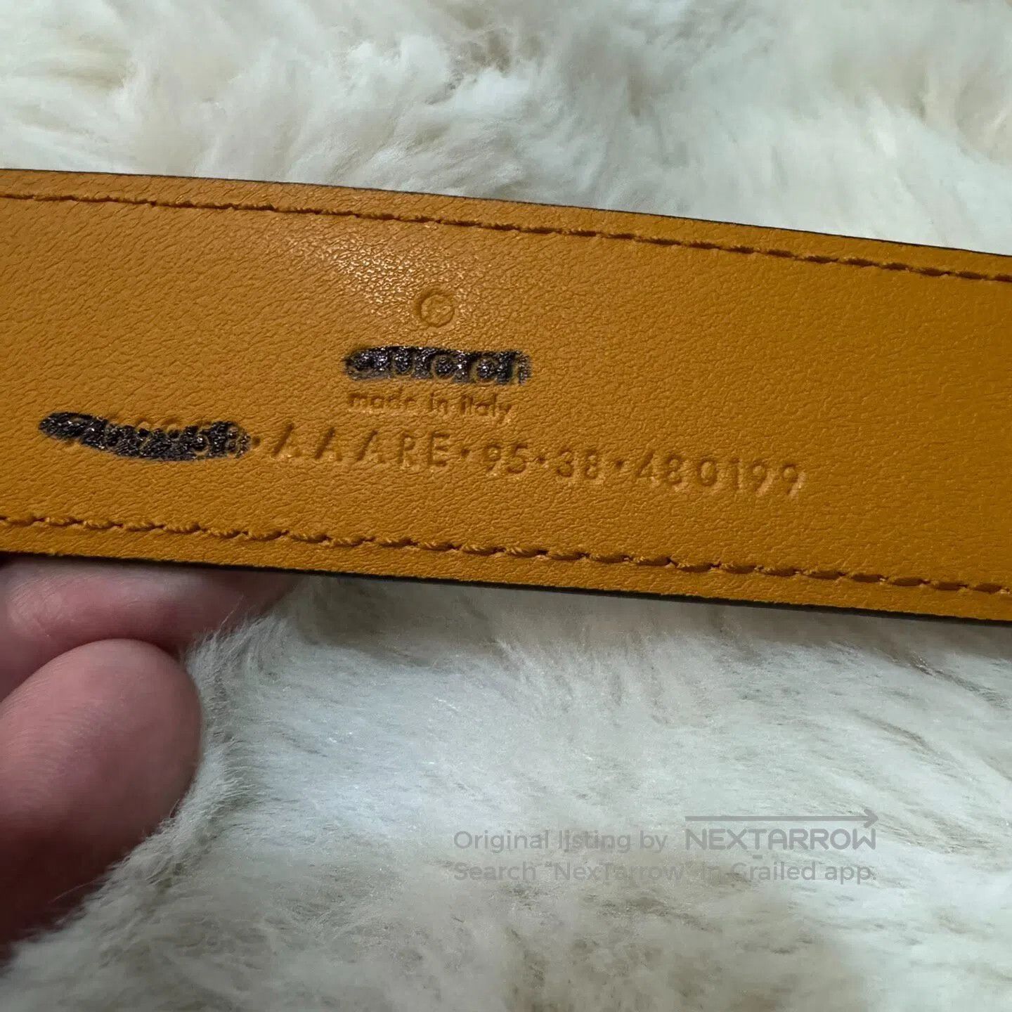 Gucci Guicci Star-shaped silver buckle men's belt| Size ONE SIZE - 5 Thumbnail