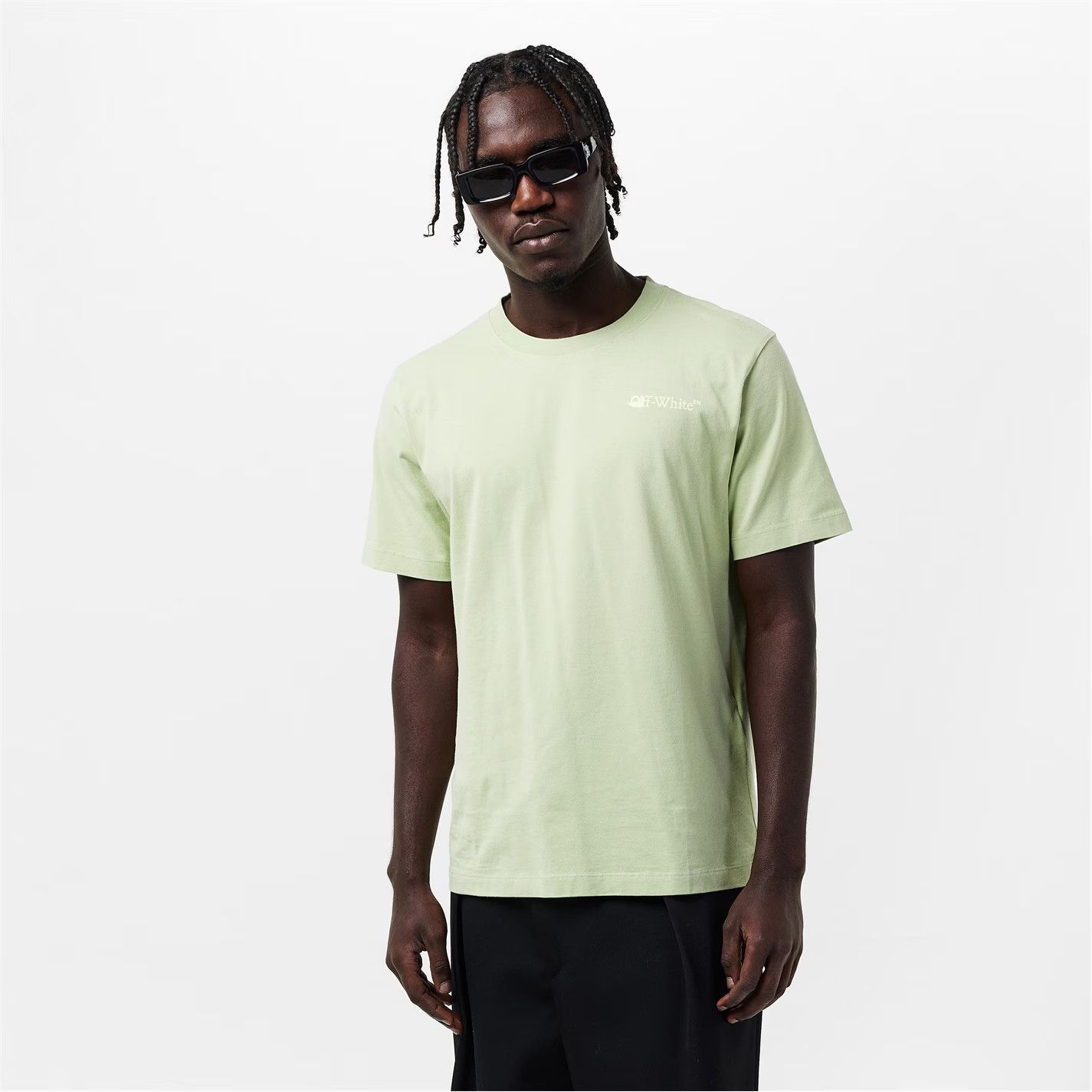 Off-White o1g2r1mq0226 Ink Arrow T-Shirt In Light Green Size US XL / EU 56 / 4 - 3 Thumbnail