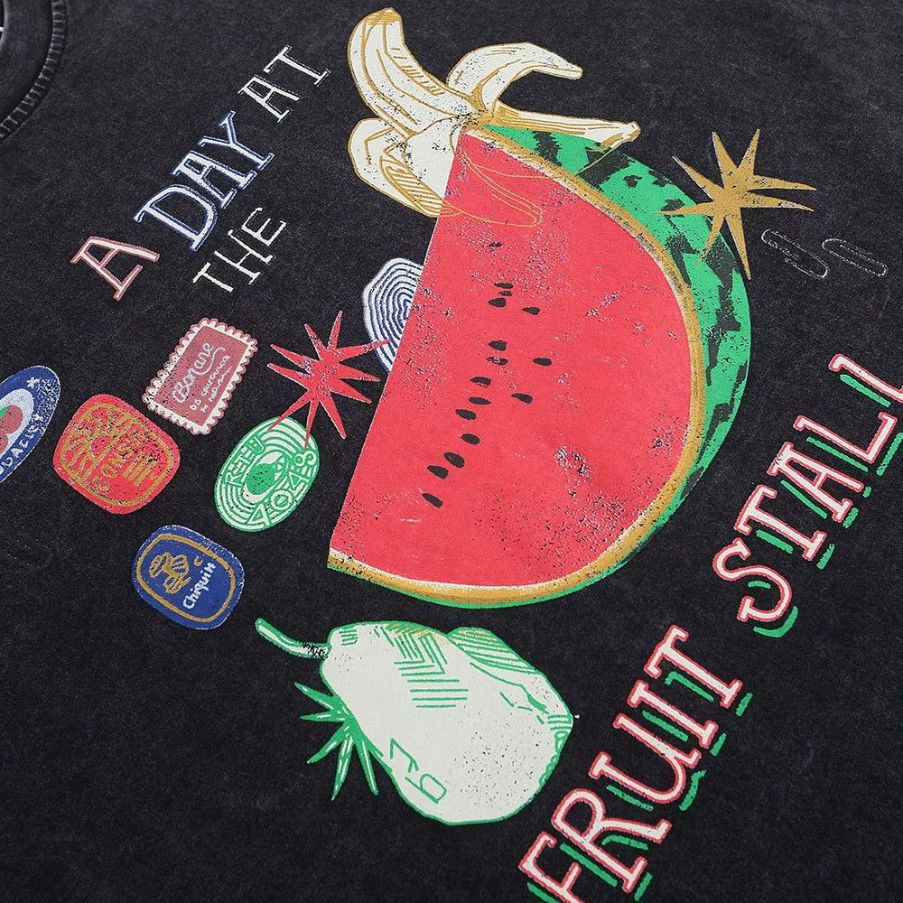 Vintage Watermelon fruit print cotton washed distressed t-shirt Size US M / EU 48-50 / 2 - 4 Thumbnail