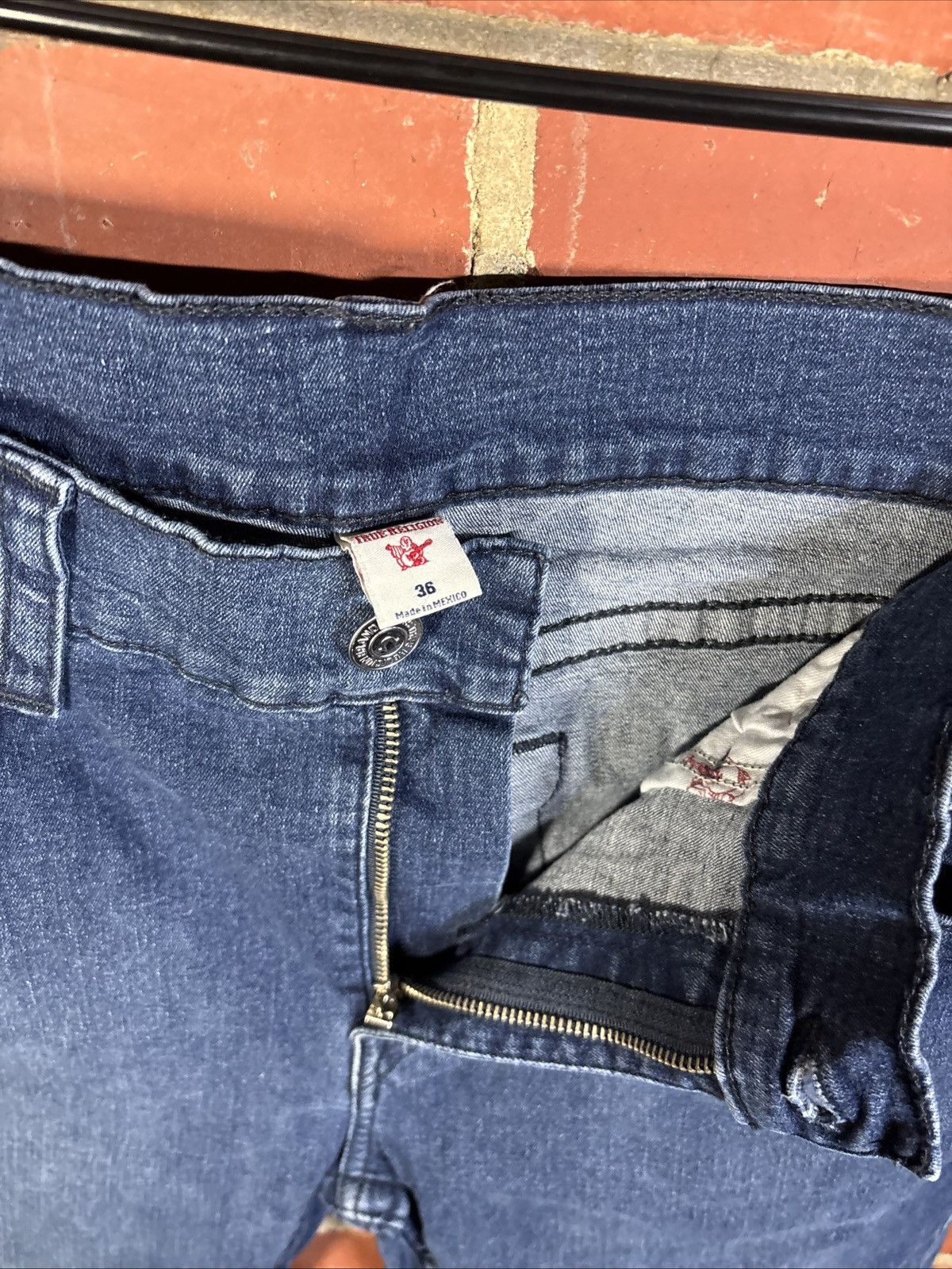 True Religion True Religion Ricky Relaxed Straight Jeans Sz 36 Real 37x30 Size US 37 - 6 Thumbnail