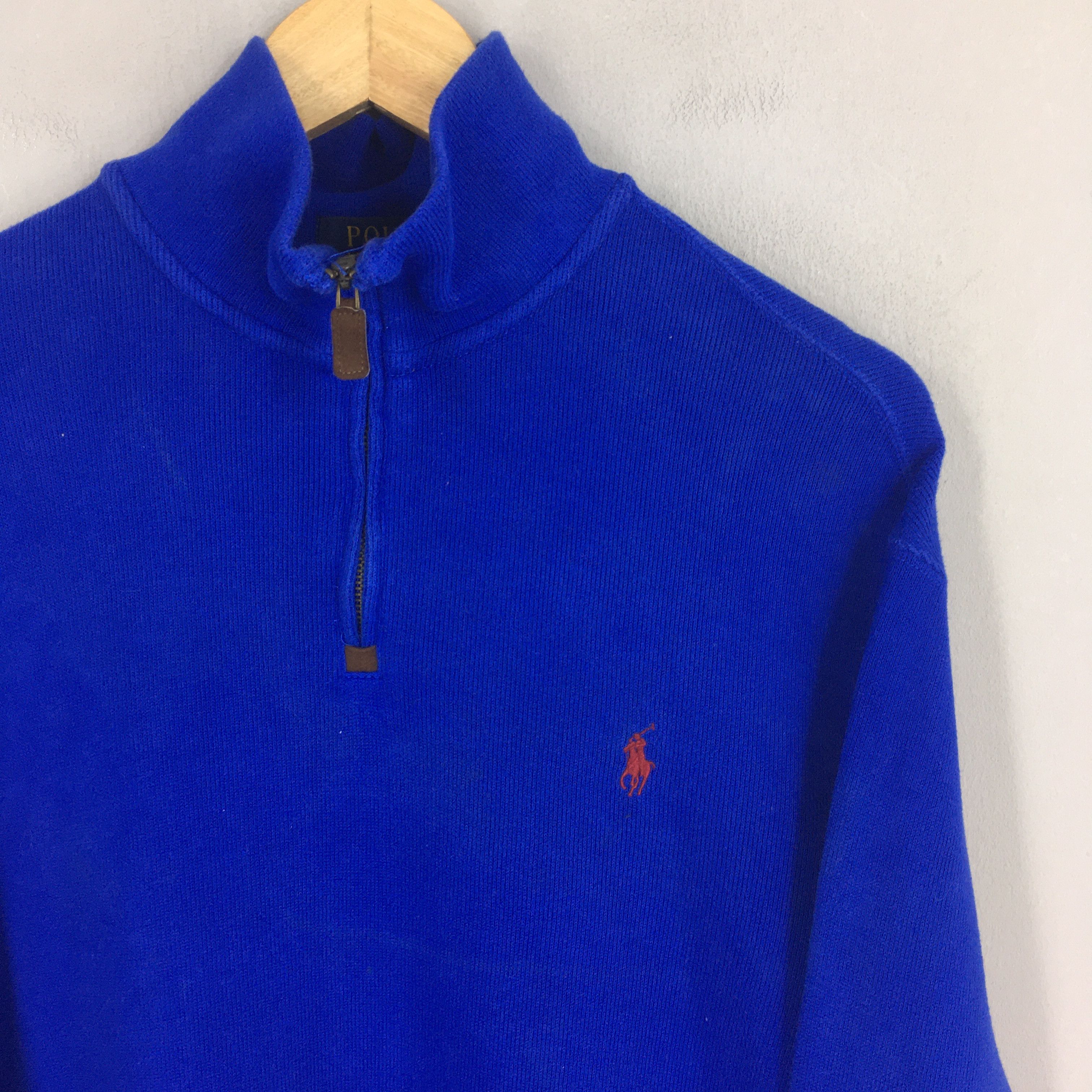 Polo Ralph Lauren × RRL Ralph Lauren × Ralph Lauren Vintage Polo Golf Ralph Lauren Blue Sweatshirt Medium Size US M / EU 48-50 / 2 - 2 Thumbnail